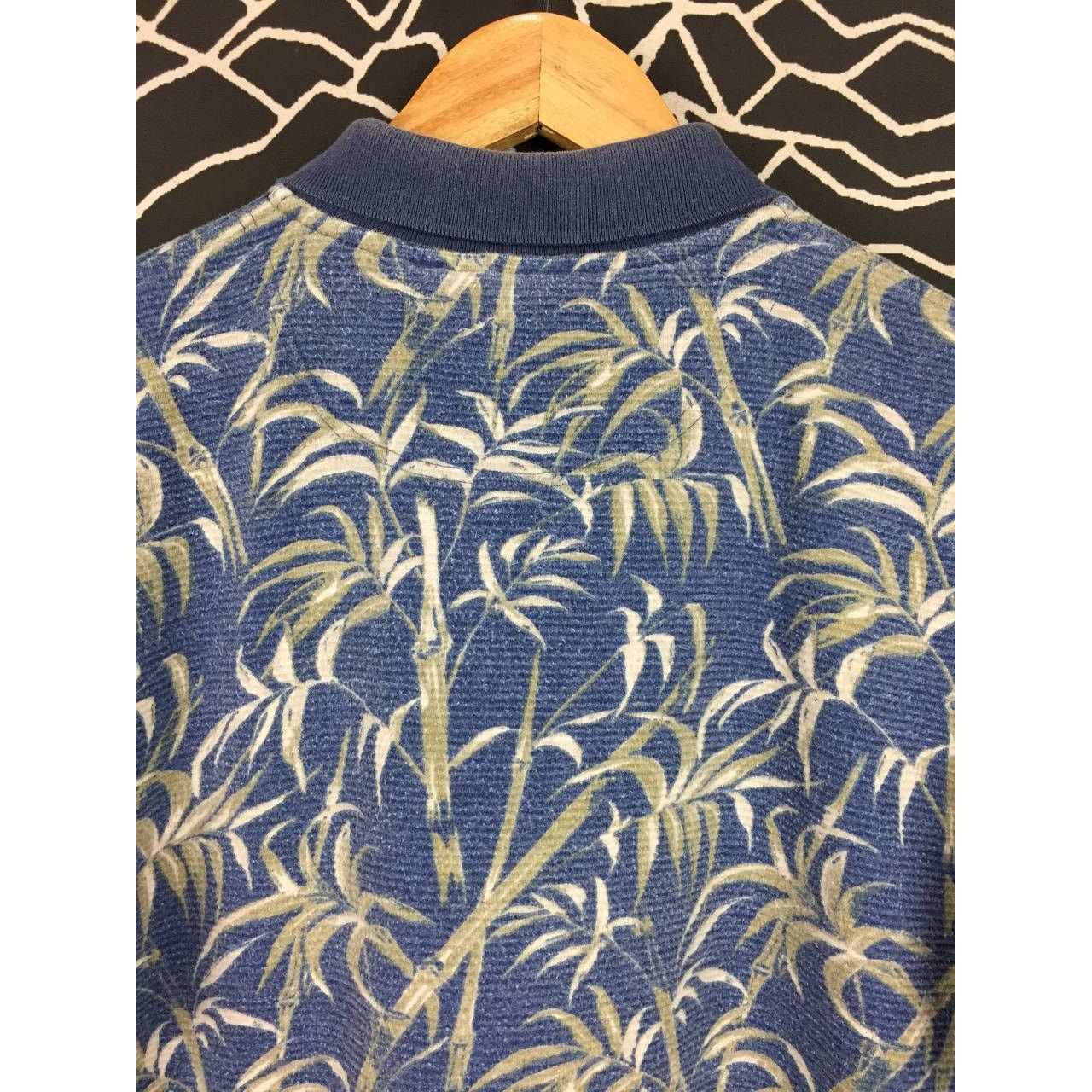Ocean Pacific × Vintage Vtg 90s OP Ocean Pacific Bamboo Leaves AOP Polo Tee Size US M / EU 48-50 / 2 - 9 Thumbnail