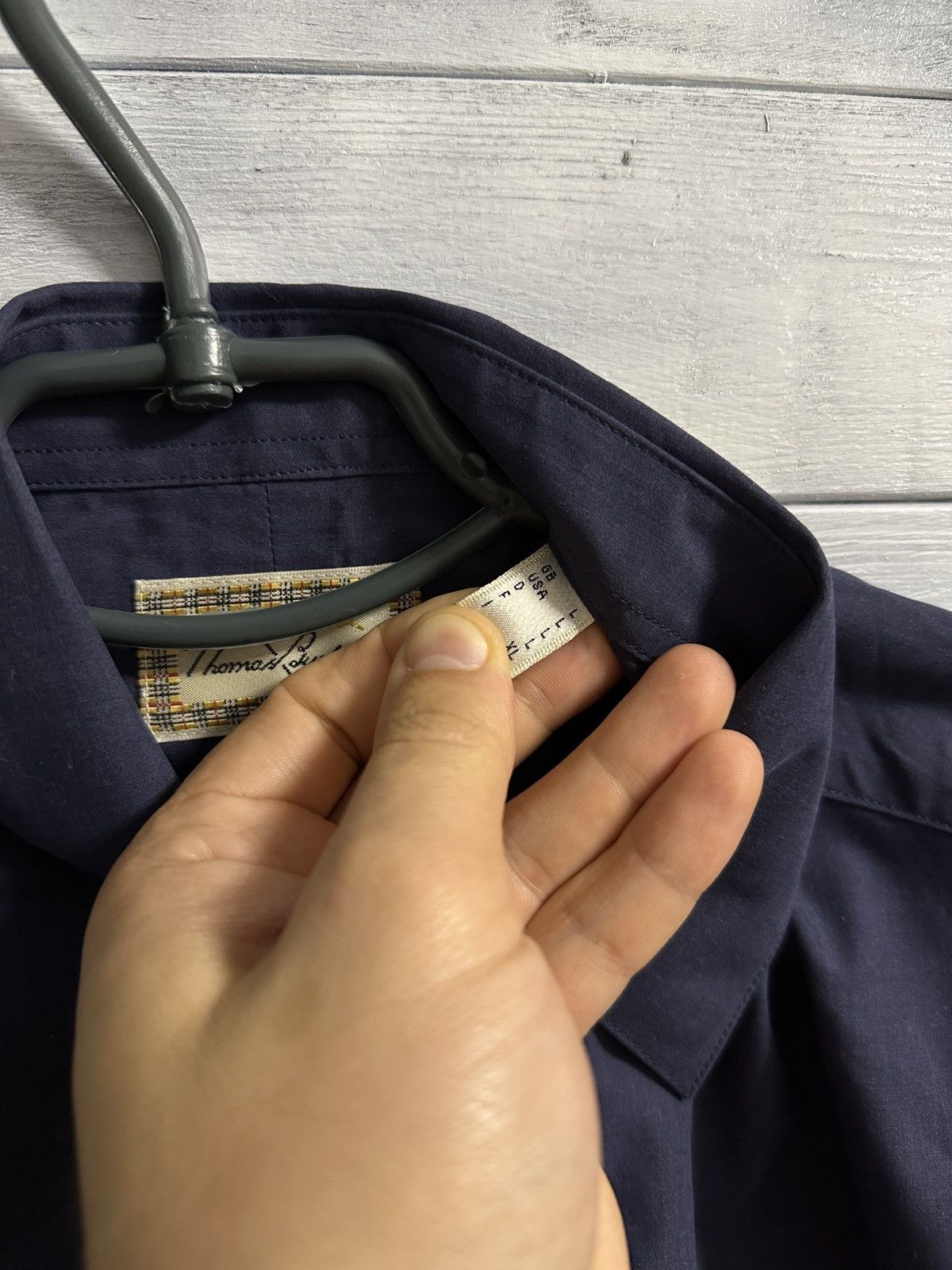 Burberry Rare Luxury Shirt Thomas Burberry Vintage Size L Size US L / EU 52-54 / 3 - 10 Thumbnail