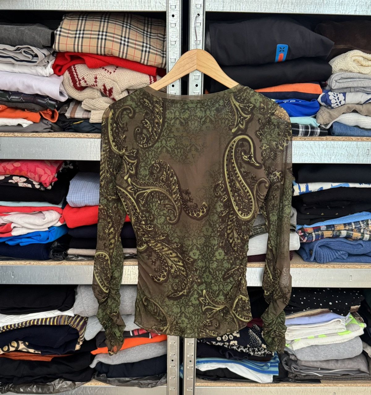 Japanese Brand Apanage all printed flowers mesh long sleeve style Gaultier Size M / US 6-8 / IT 42-44 - 20 Thumbnail