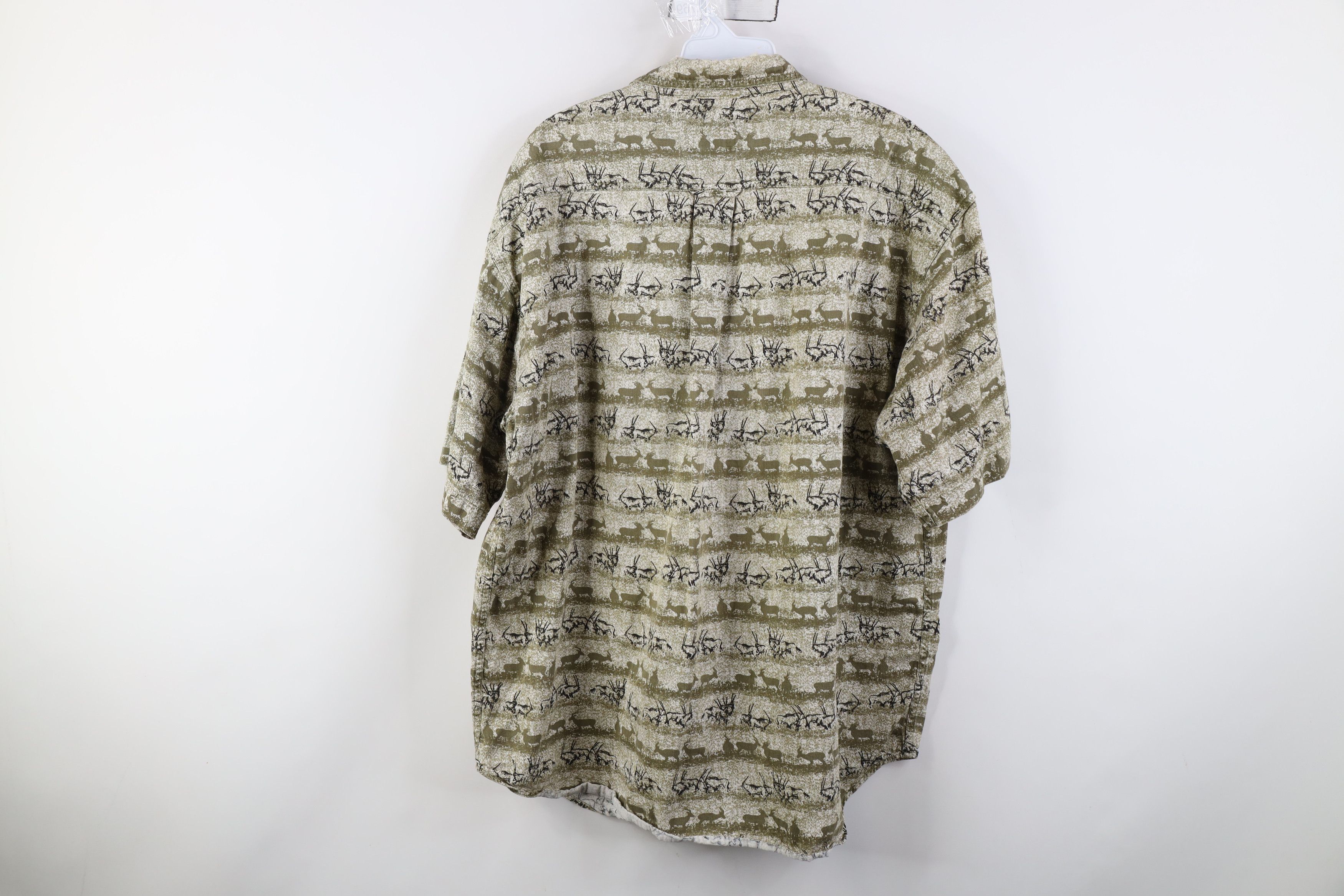 Cabelas Vintage 90s Cabelas Antelope All Over Print Button Shirt Size US L / EU 52-54 / 3 - 11 Thumbnail