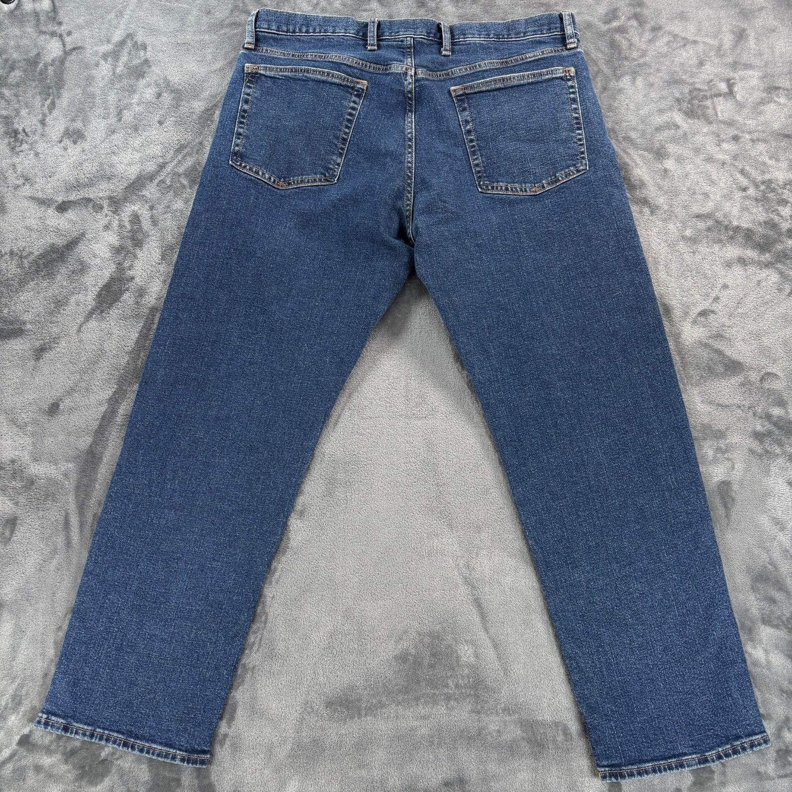 Gap GAP Straight Jeans Mens 36x29 Blue Denim Stretch Classic Fit Size US 36 / EU 52 - 2 Thumbnail