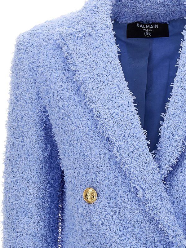Balmain o1y0525 Blazer in Light Blue Size M / US 6-8 / IT 42-44 - 2 Thumbnail