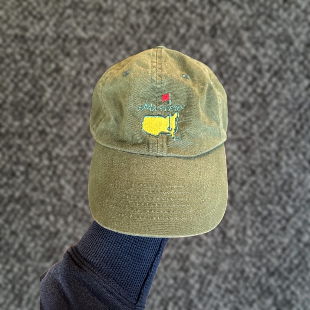 Vintage VINTAGE Masters Tournament Bubba Golf Green Strapback Cap Augusta Hat Men One Size Green Adjustable Cotton Golf Hat Cap Sports Size ONE SIZE - 1 Thumbnail