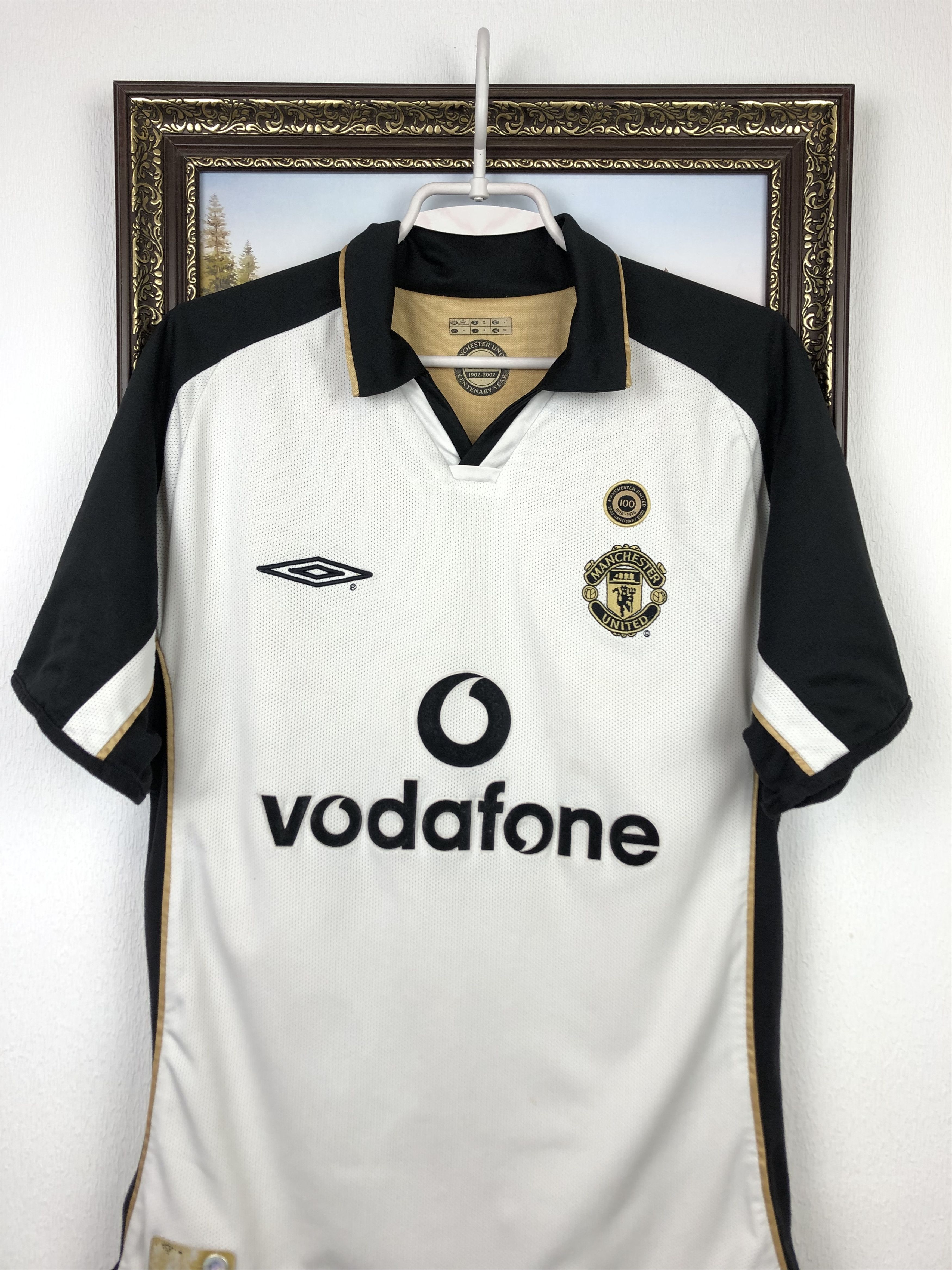 Umbro Manchester United football shirt 2001 Soccer Veron Jersey Size US M / EU 48-50 / 2 - 3 Thumbnail