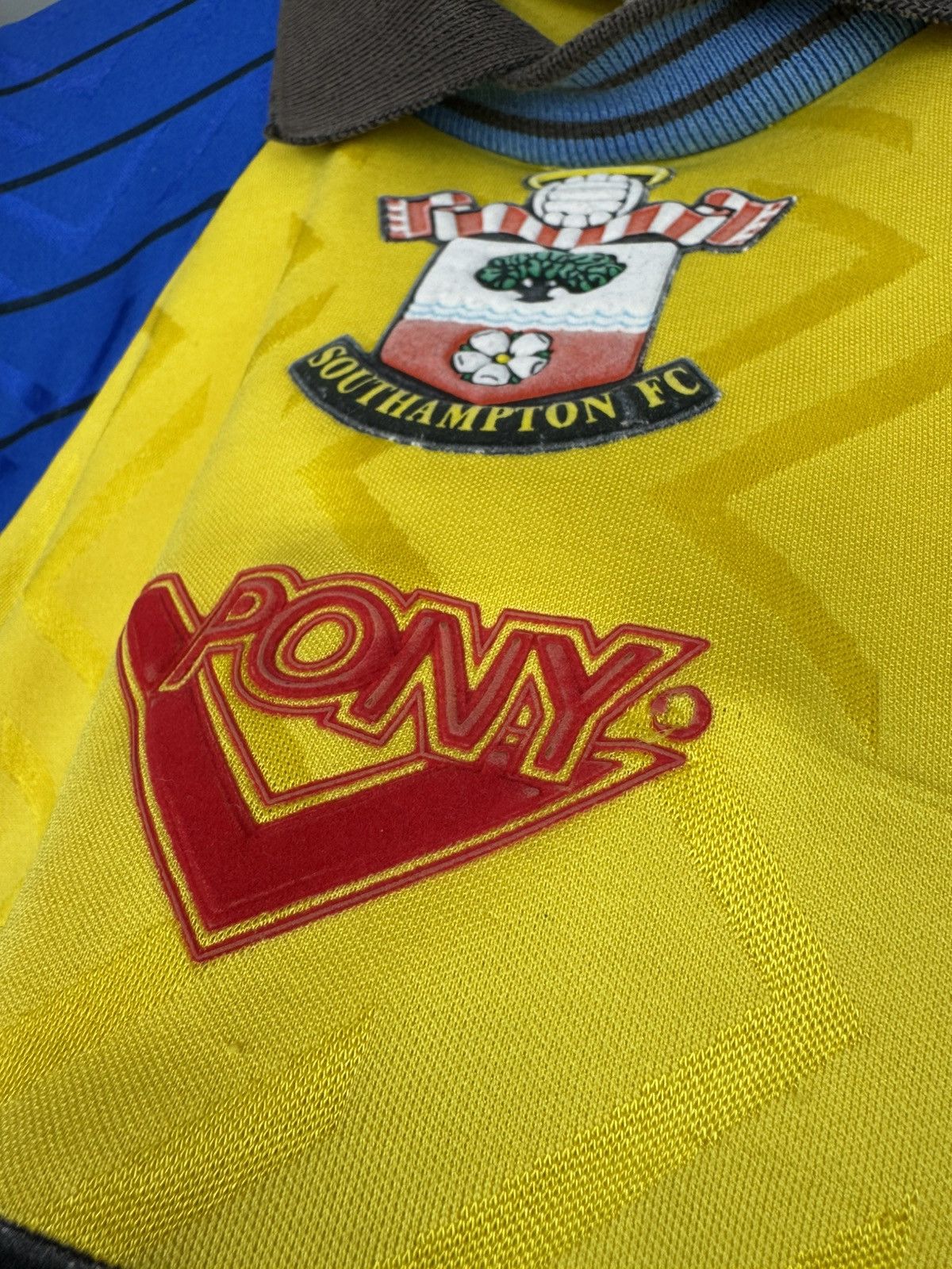 PONY Vntg PONY Southampton 1994-1995 Football Shirt Soccer Jersey Size US L / EU 52-54 / 3 - 6 Thumbnail
