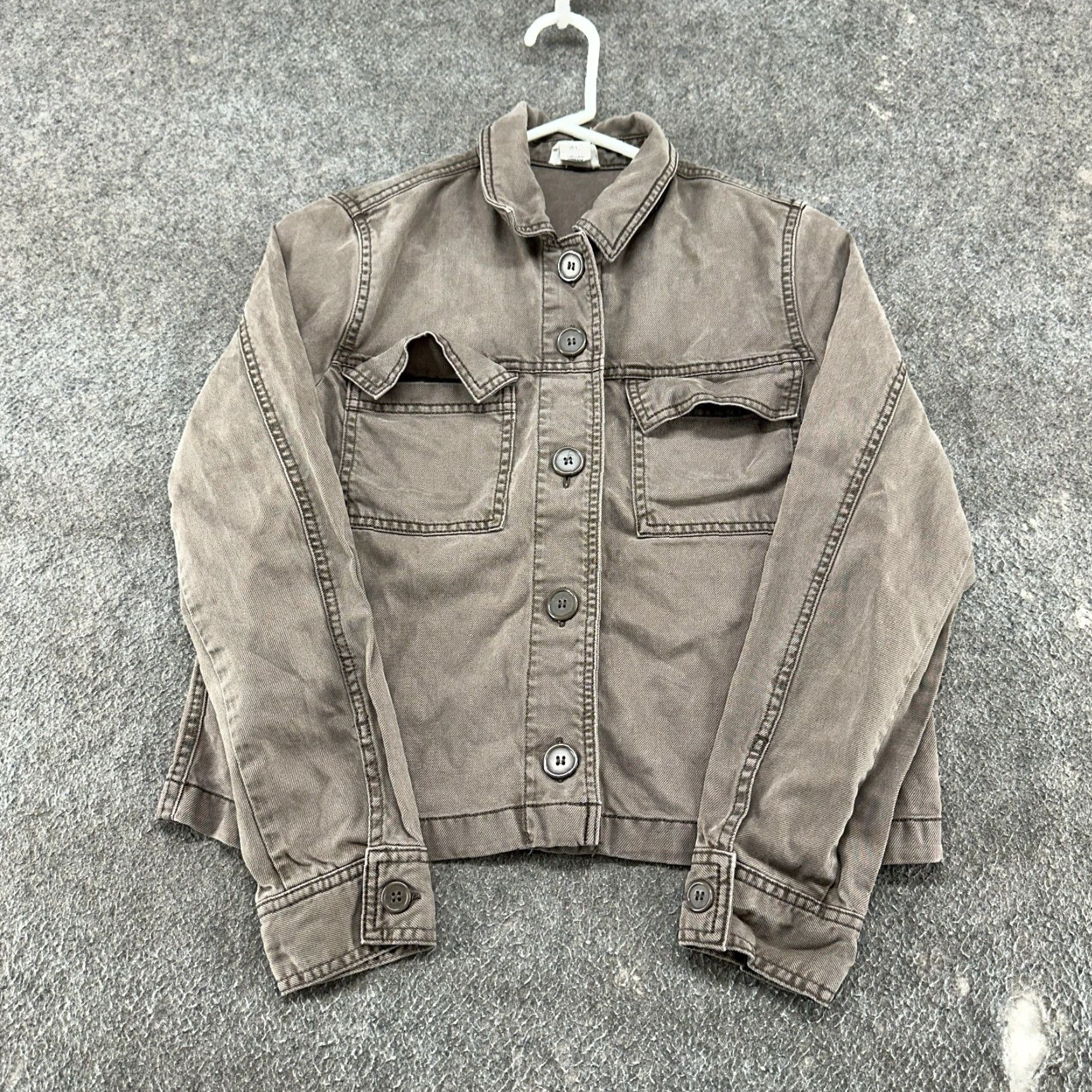 Nicole Miller Nicole Miller Jacket Womens S Brown Denim Type 2 Trucker Button Up Cotton Lined Short Sleeve Long Sleeve Classic 90s Western Size S / US 4 / IT 40 - 2 Thumbnail