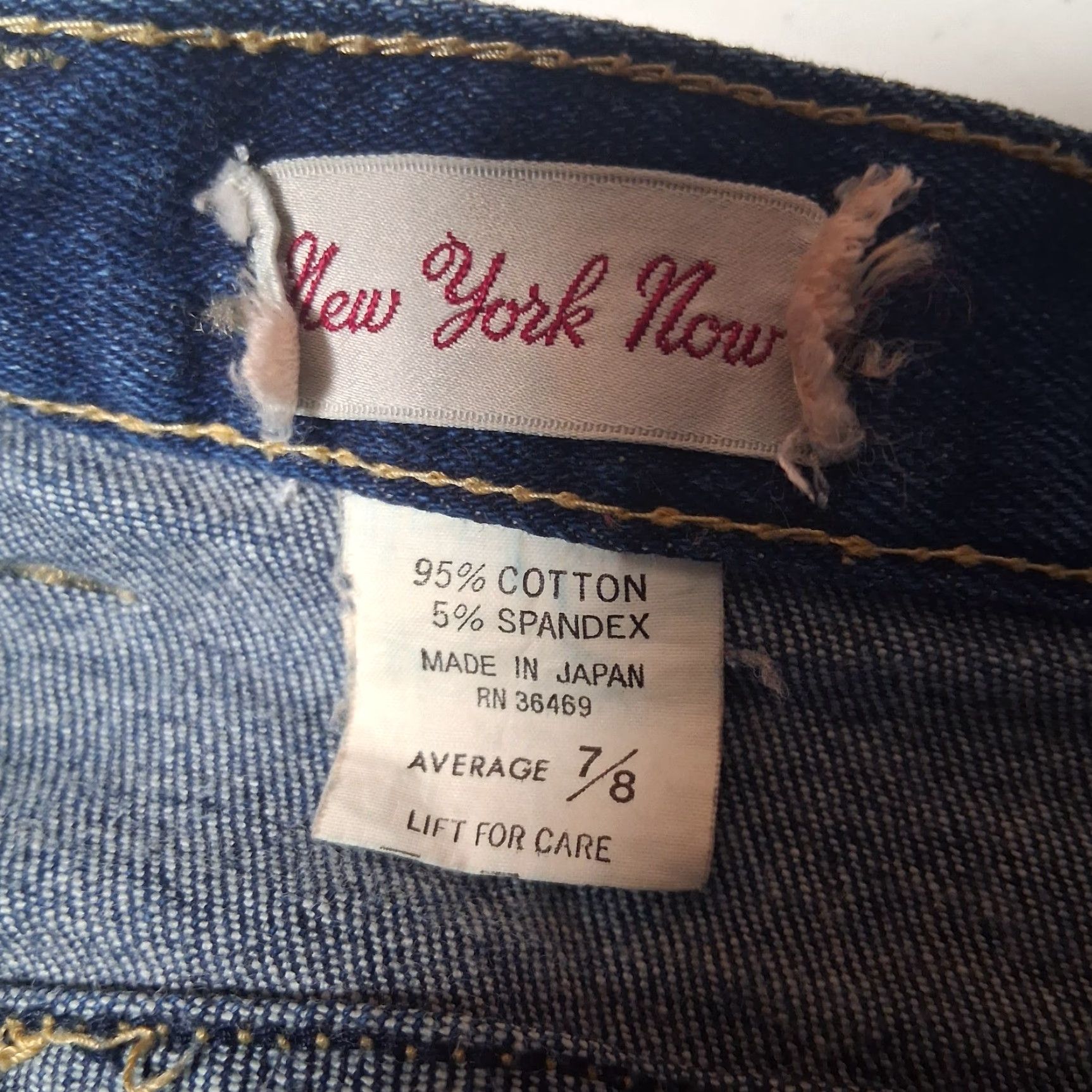 Vintage VINTAGE New York Now Jeans Women 7/8 Blue Slim Mom High Rise Made in Japan Denim Modern Stretch Slim Size 42" / US 20 - 4 Thumbnail