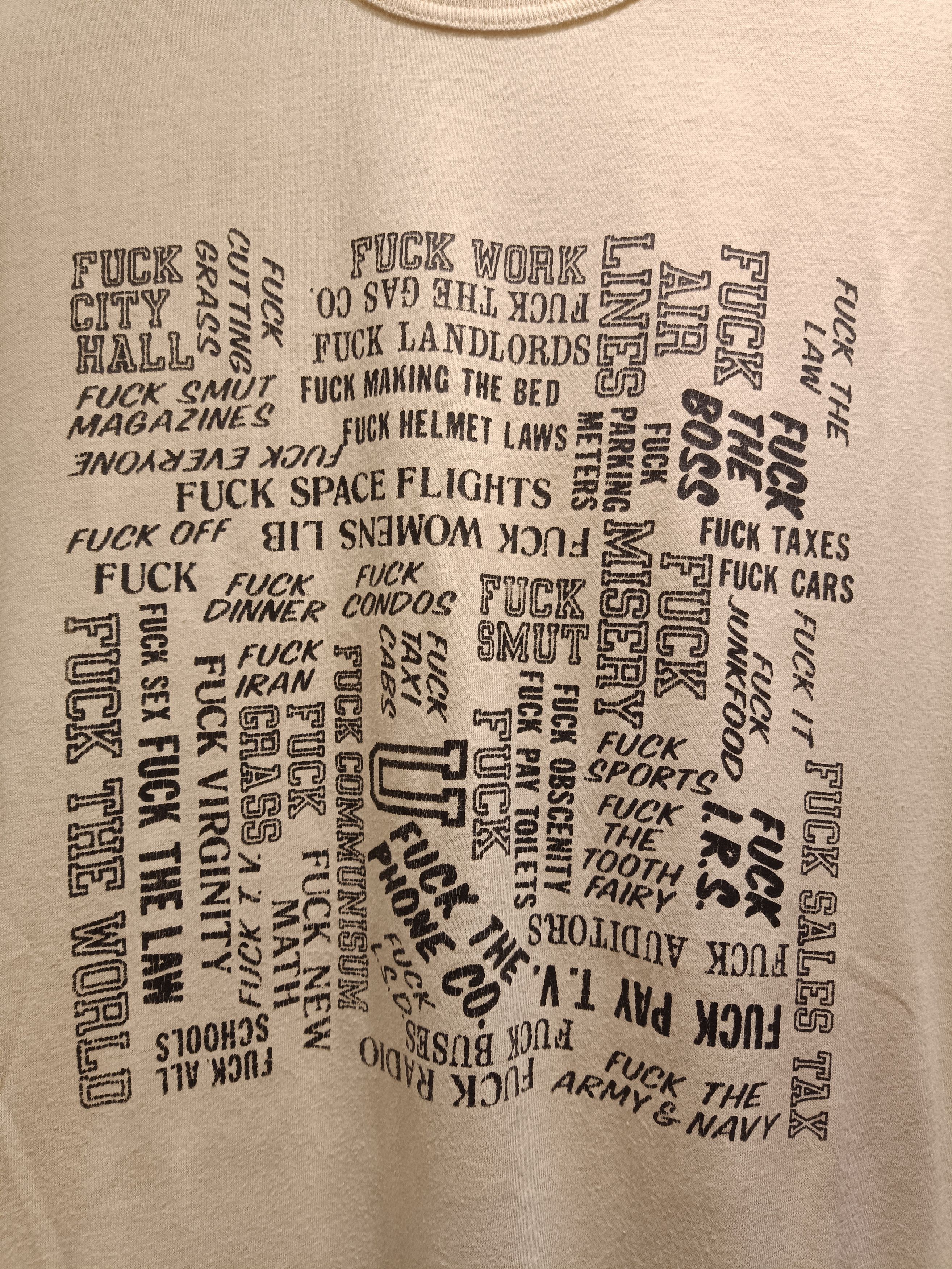 Fuck Art, Make Tees × Vintage vintage 80s fuck everything Size US XL / EU 56 / 4 - 2 Thumbnail