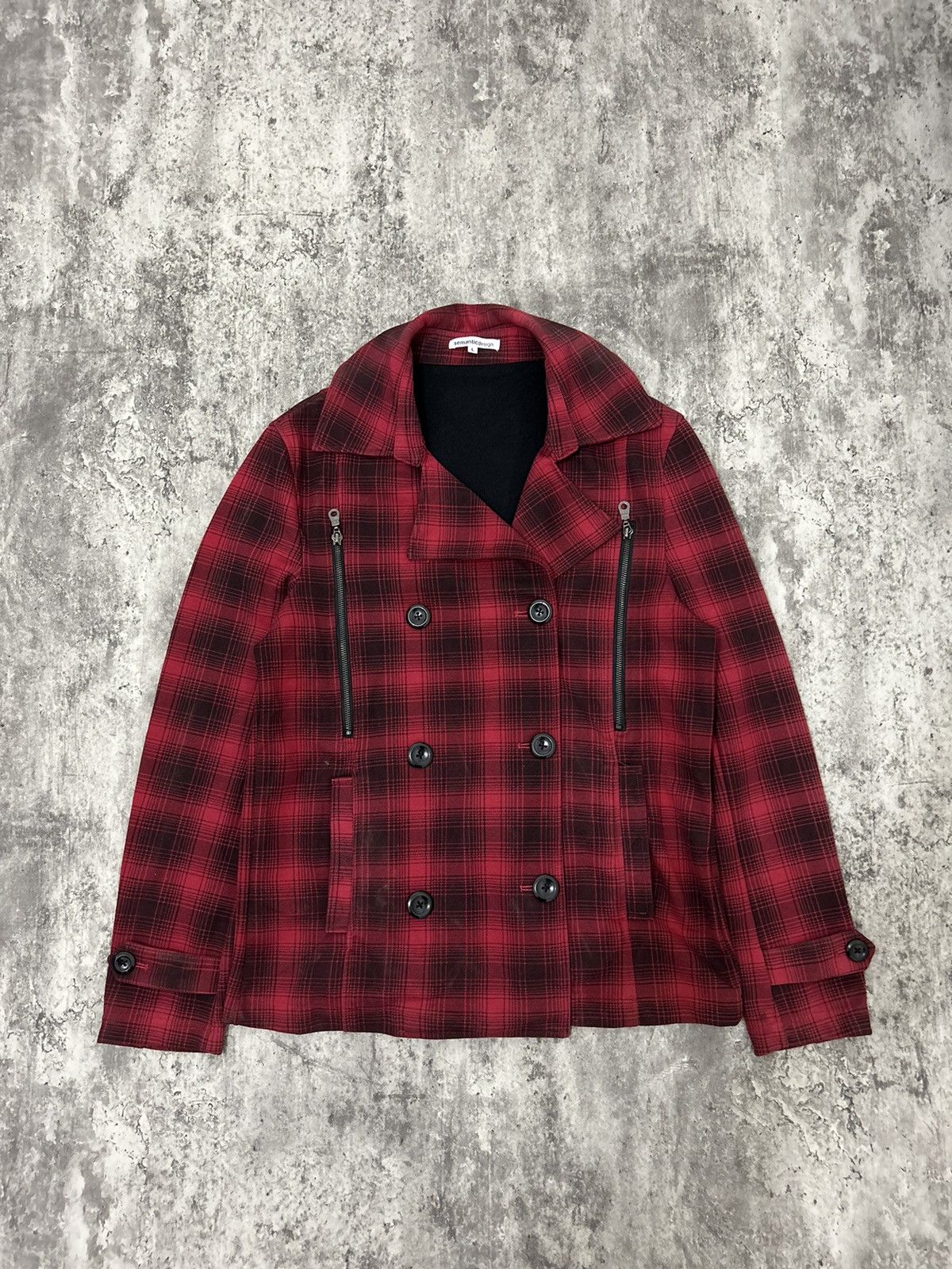 Semantic Design Double Breasted Jacket