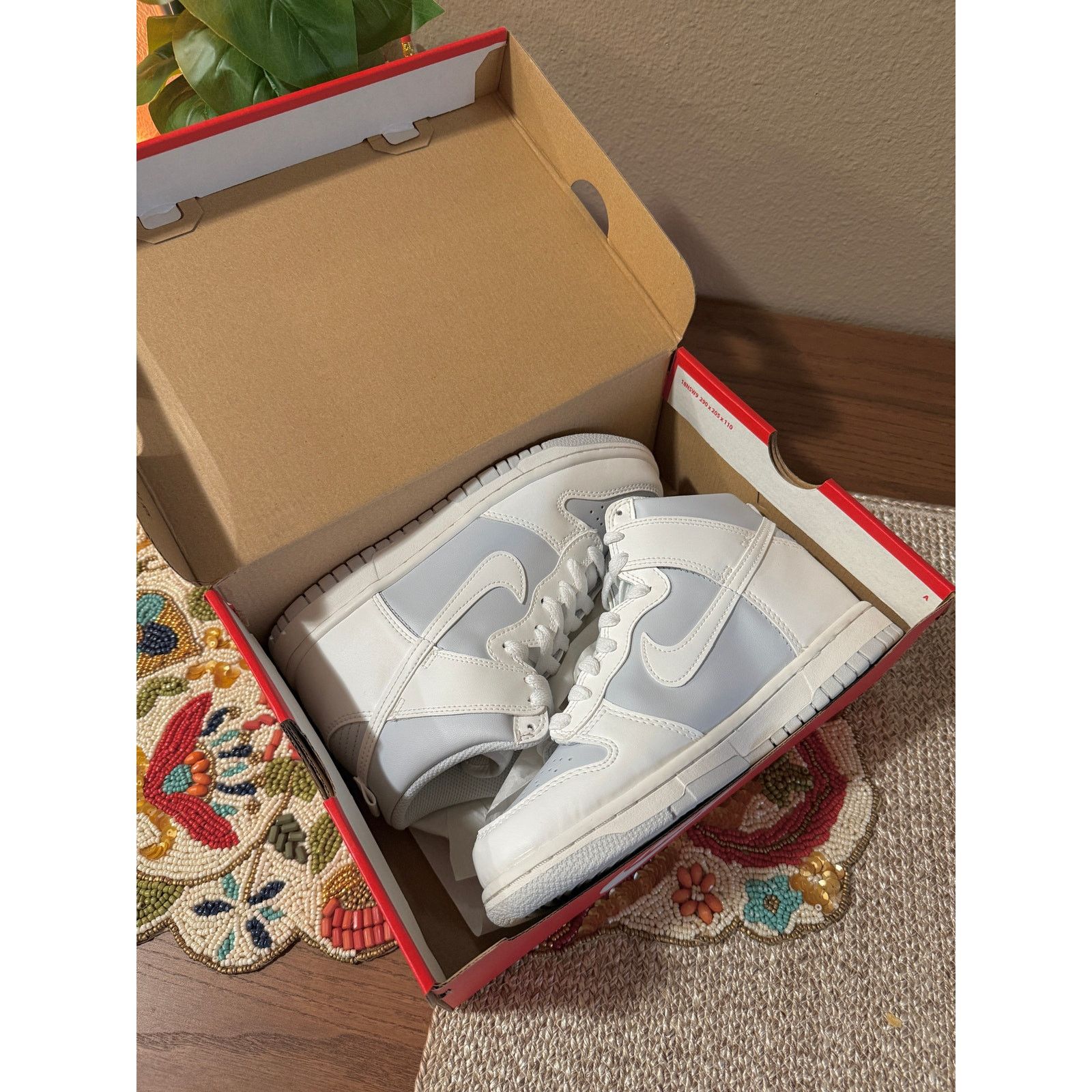 Nike Nike Dunk High GS Summit White Football Grey Pure Platinum Size US 5 / EU 37 - 7 Thumbnail