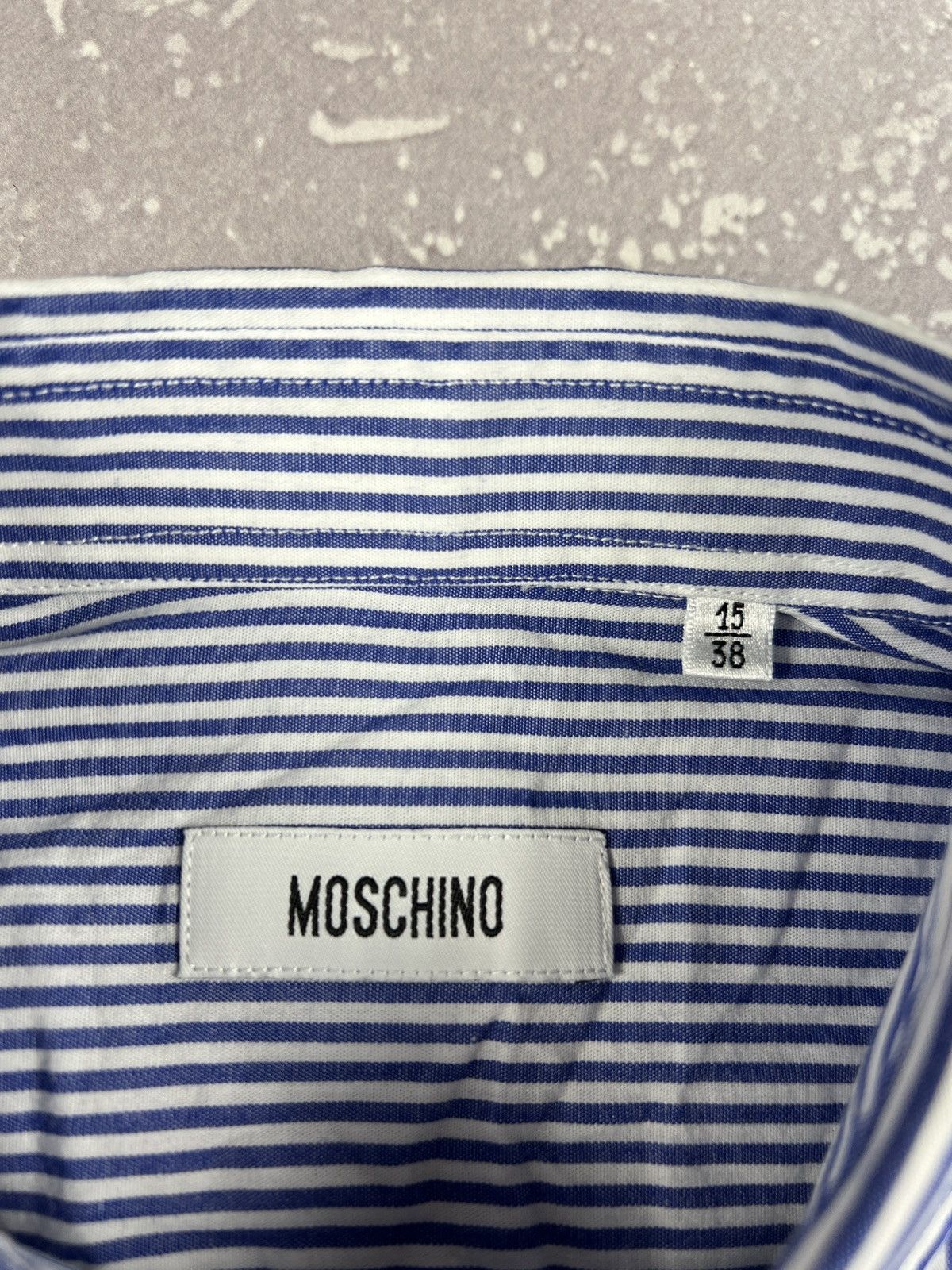 Moschino Vintage Moschino Mini Heart LS Cotton Striped Shirt Size US S / EU 44-46 / 1 - 7 Thumbnail