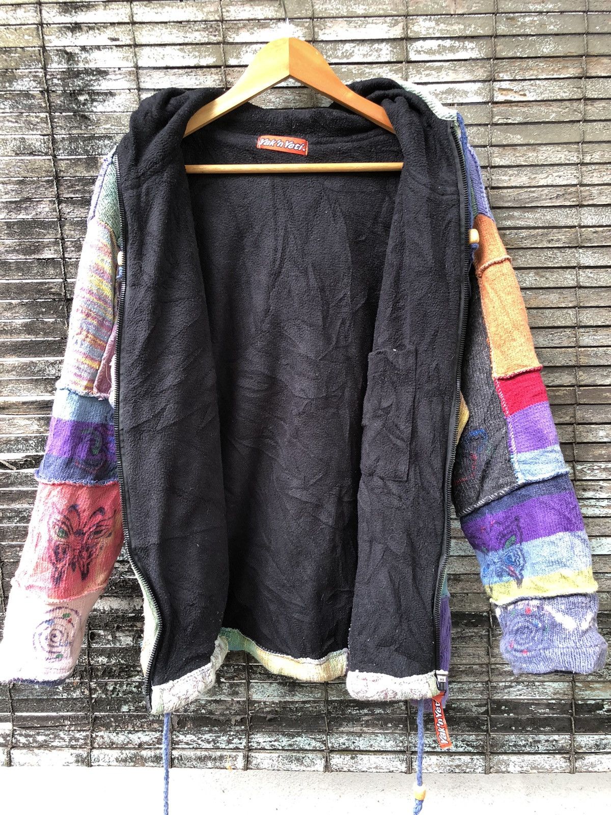 Vintage Vintage Handmade Patchwork Yak’n Yeti Nepal Zipper Hoodies Size US L / EU 52-54 / 3 - 12 Thumbnail