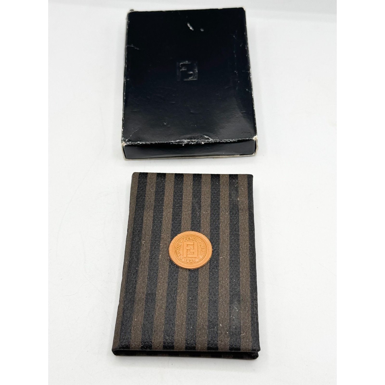 Fendi Vintage Fendi Leather Pequin stripe Address Book in Box NWT Size ONE SIZE - 2 Thumbnail
