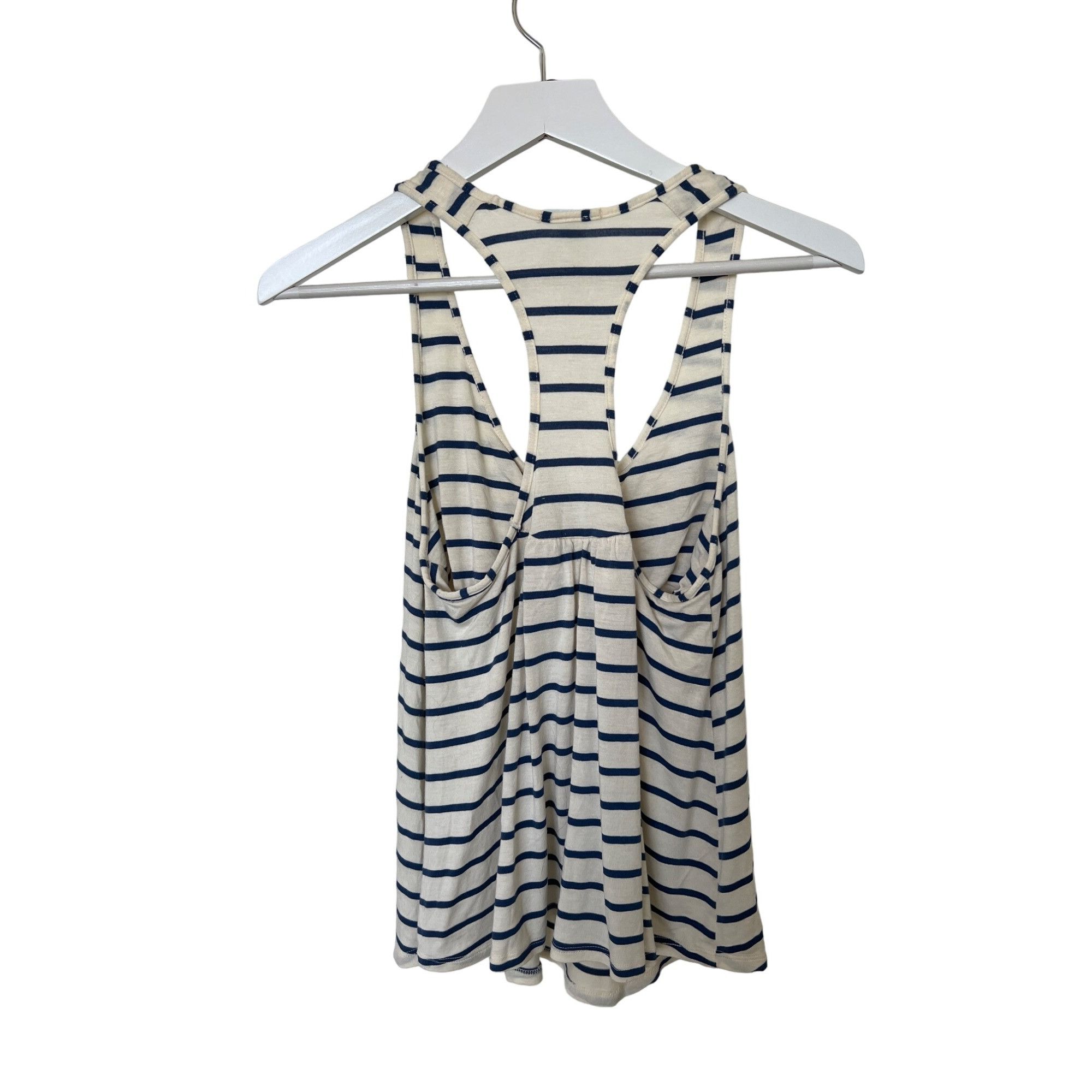 Eberjey Eberjey Ivory Nautical Stripe Racerback Tank Top Flowy Fit Size M / US 6-8 / IT 42-44 - 3 Thumbnail