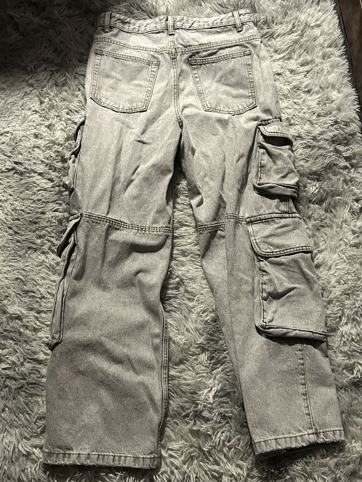 Zara Zara grey denim cargo pants 31 Size US 31 - 2 Thumbnail
