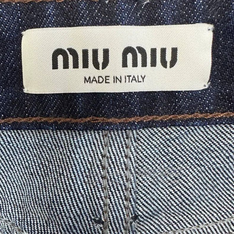 Miu Miu Miu Miu 25 Blue leather jeans Size 25" / US 0 / IT 36 - 4 Thumbnail