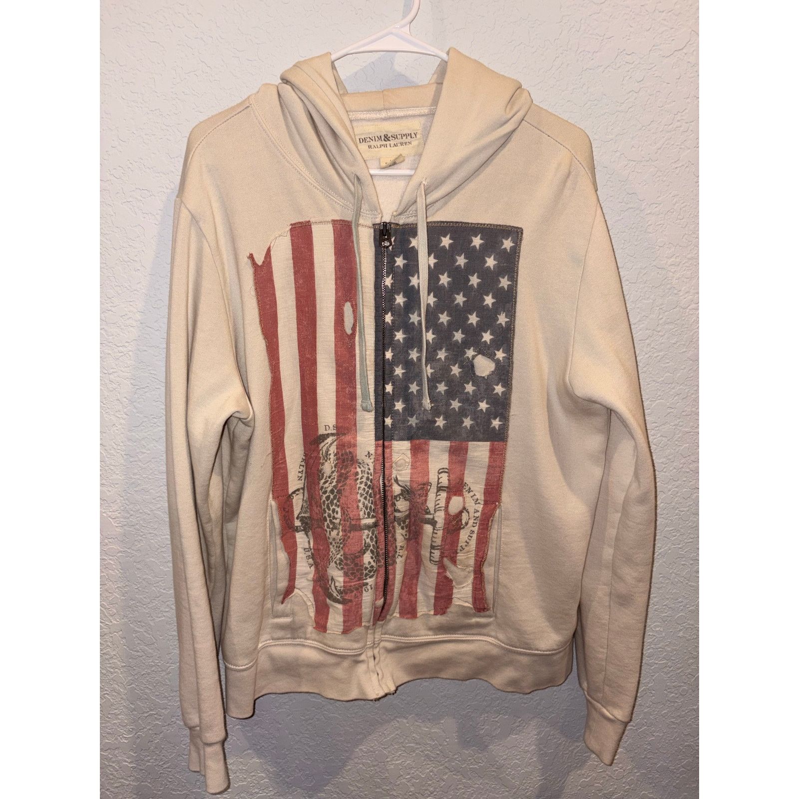 Denim & Supply Ralph Lauren Vintage Denim & Supply Ralph Lauren Polo Hoodie USA Flag Size US L / EU 52-54 / 3 - 1 Thumbnail