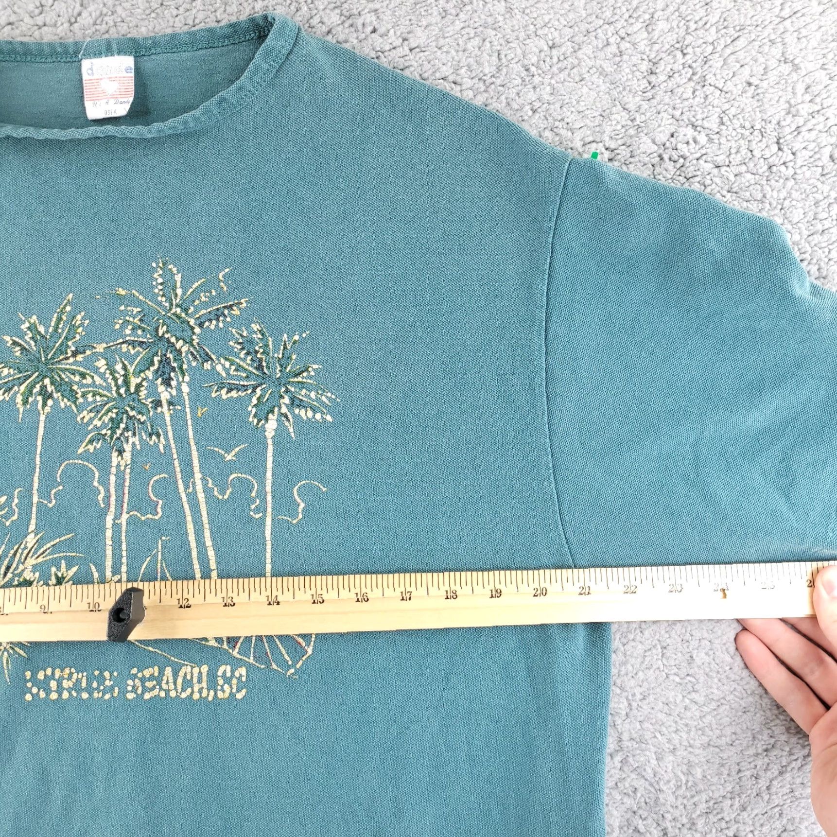 Vintage VTG Dande Shirt Dress Women's XL Made in USA Myrtle Beach Teal Blue 90s Beach USA Vintage Shirt Dress Womens XL Blue Size XL / US 12-14 / IT 48-50 - 7 Thumbnail