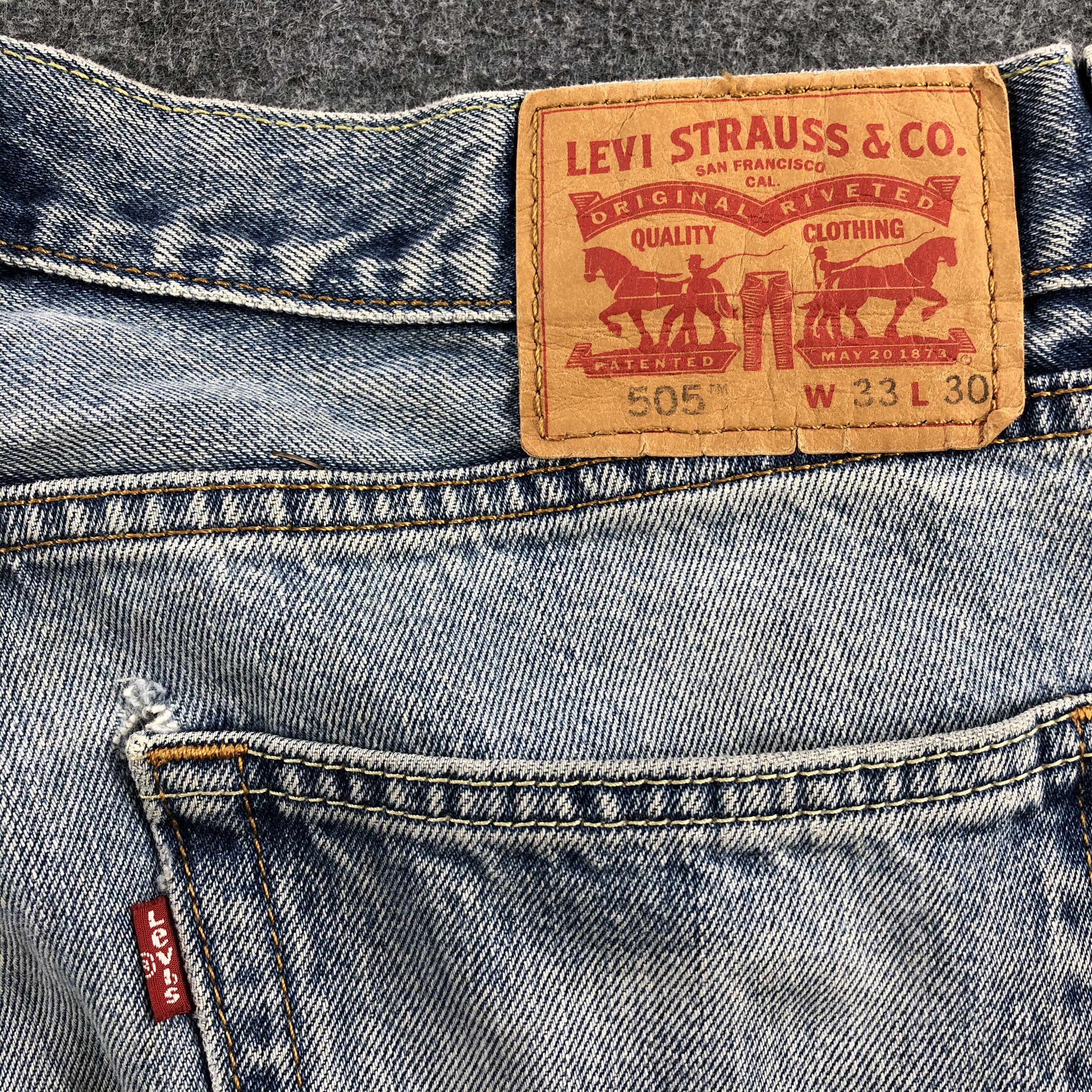 Levi's Vintage Levis 505 Jeans Stone Wash Distress Denim KJ468 Size US 33 - 5 Thumbnail