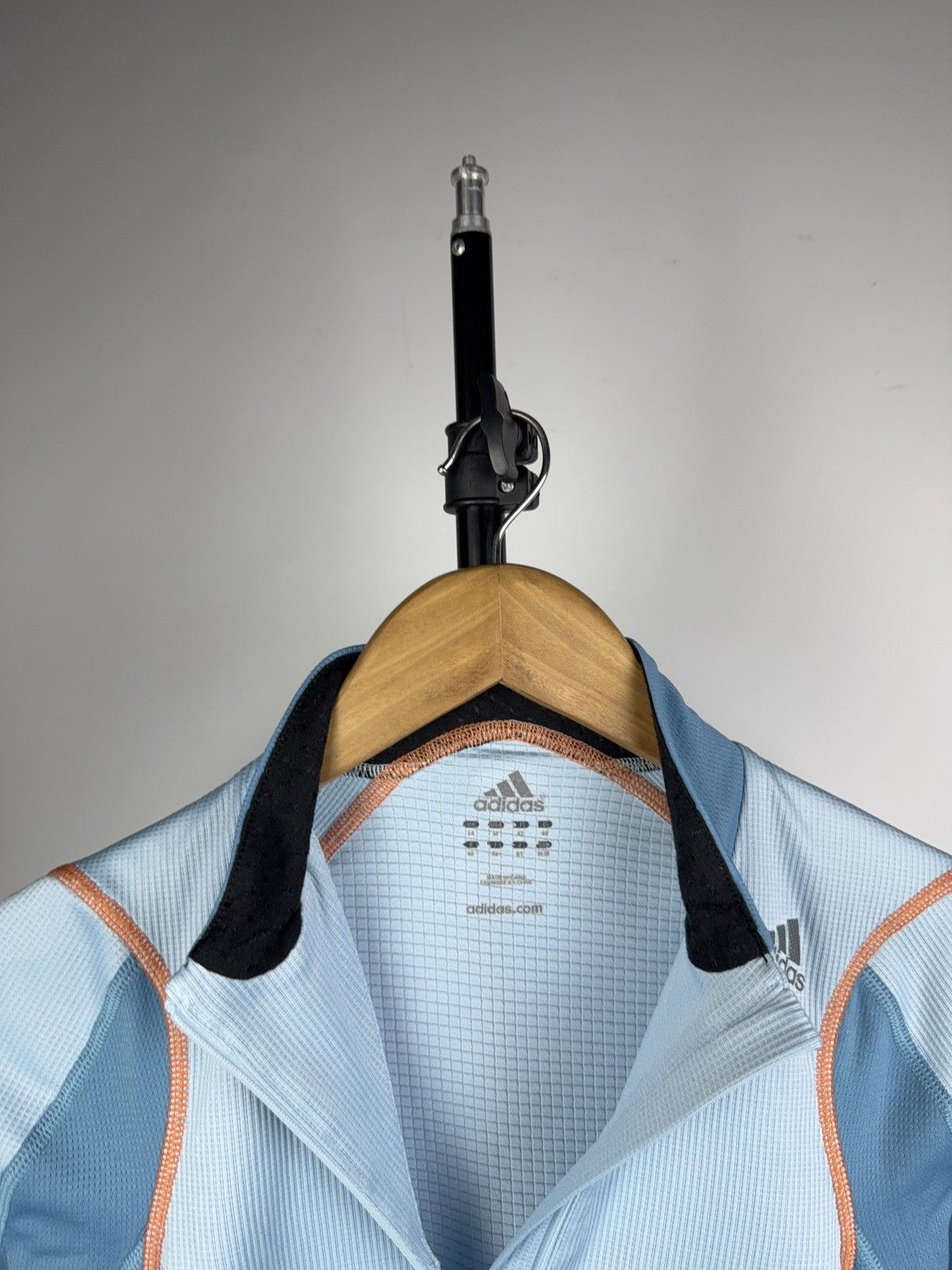 Adidas 00s Adidas ClimaWarm Light Blue Running Top Half Zip M Size M / US 6-8 / IT 42-44 - 4 Thumbnail