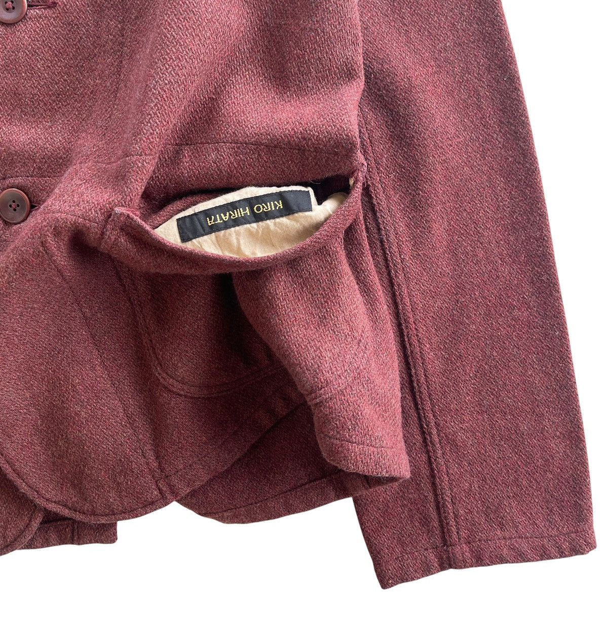 Kapital Kapital Burgundy Ripstop Hospital Wool Jacket Size US L / EU 52-54 / 3 - 8 Thumbnail