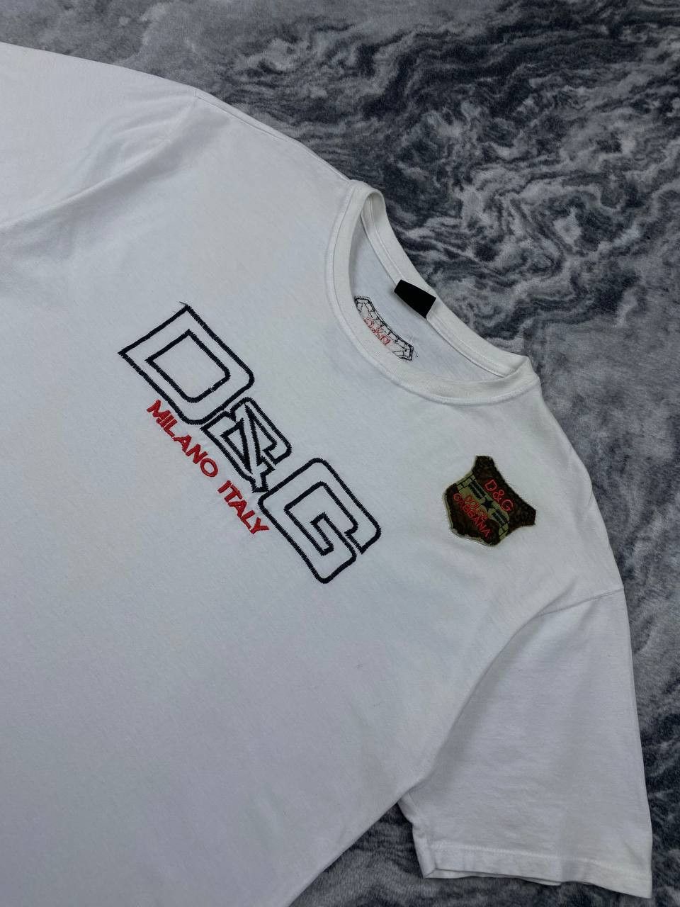 Dolce & Gabbana Vintage Dolce Gabbana Big Log T Shirt Men Size L White Size US L / EU 52-54 / 3 - 2 Thumbnail