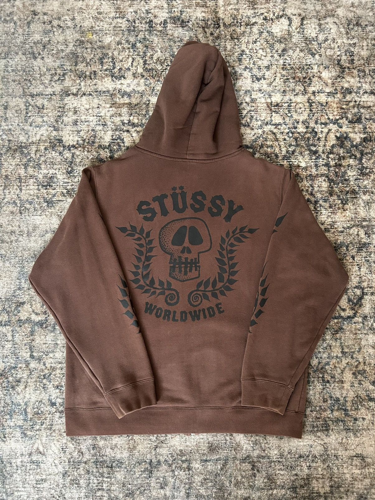Stussy 2006 Stussy x Leilow Centre Brown Hoodie Size US L / EU 52-54 / 3 - 2 Thumbnail