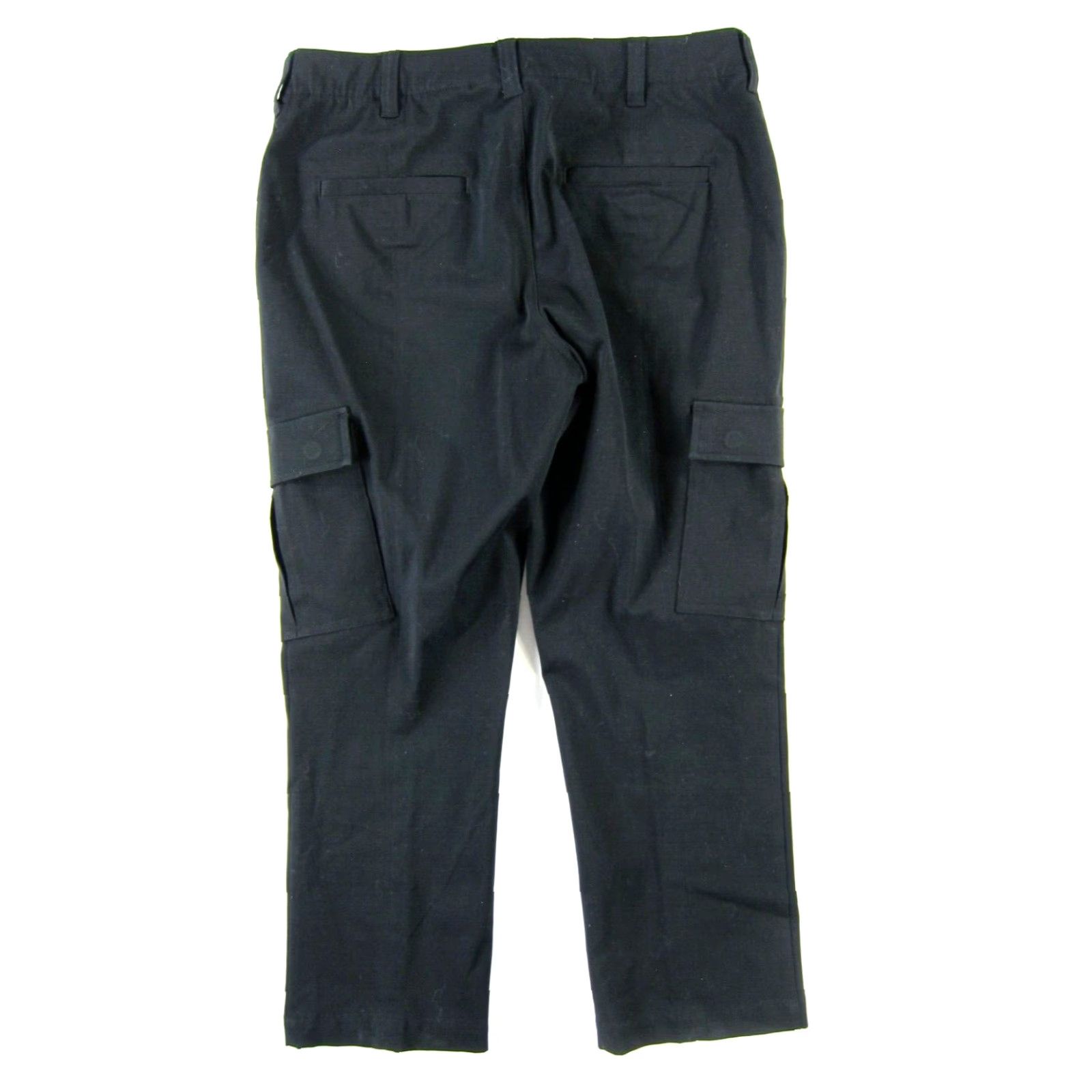 Vintage Chico's Black Cotton Stretch Pocket Cargo Capri Wide Leg Pant Woman XS Size 26" / US 2 / IT 38 - 2 Thumbnail