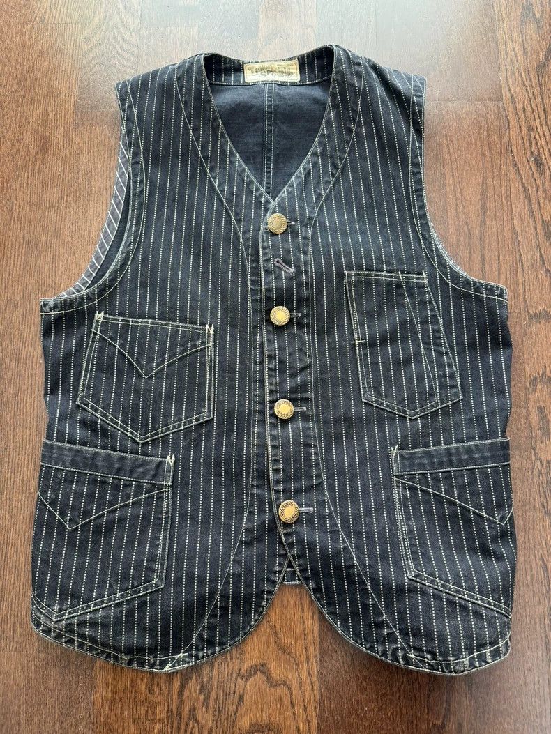 Freewheelers Freewheelers Vintage Striped Work Vest - dmc Size US L / EU 52-54 / 3 - 1 Thumbnail