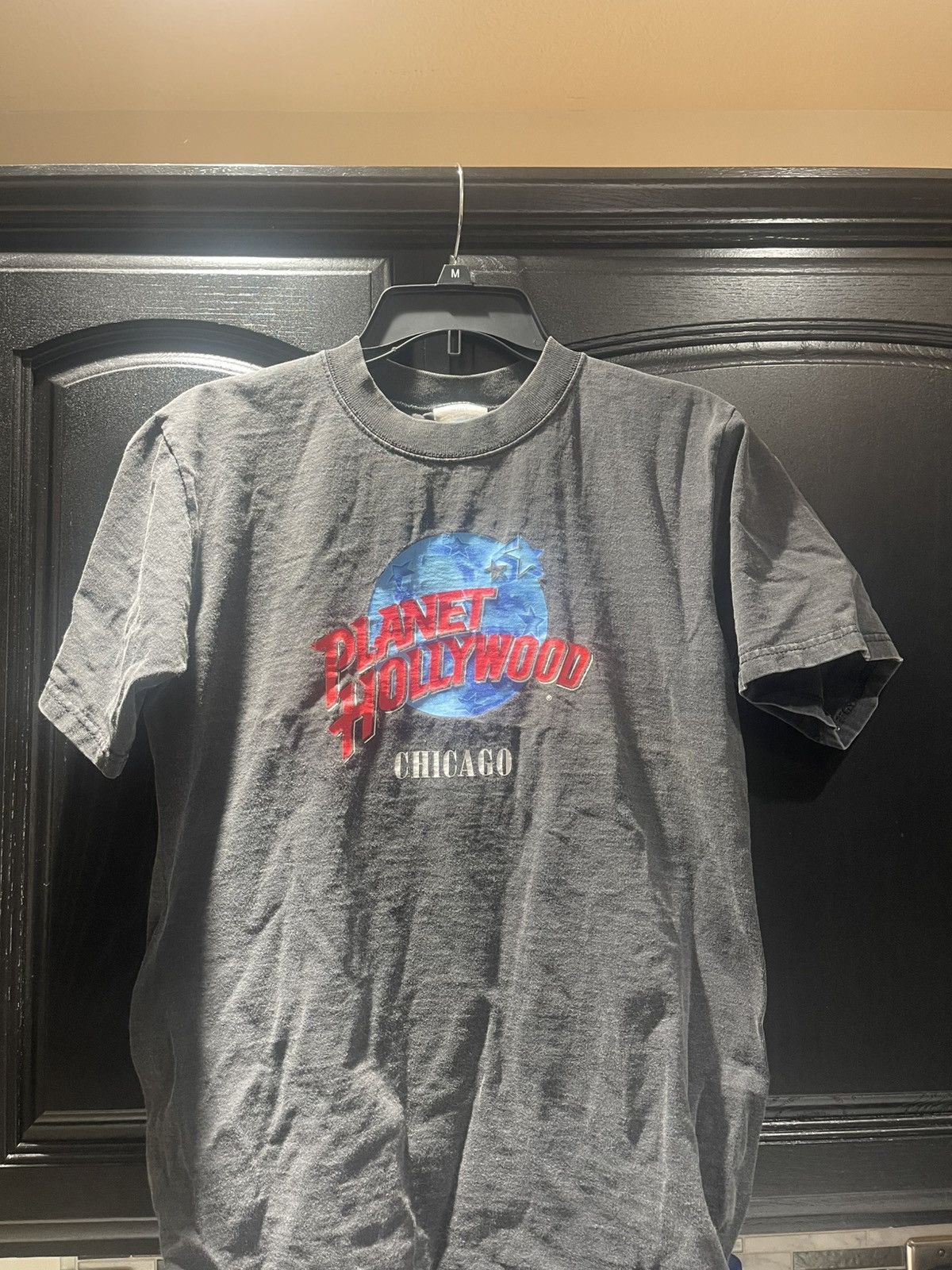 Planet Hollywood Vintage 90s Planet Hollywood Chicago Graphic Black Cotton Size US S / EU 44-46 / 1 - 1 Thumbnail
