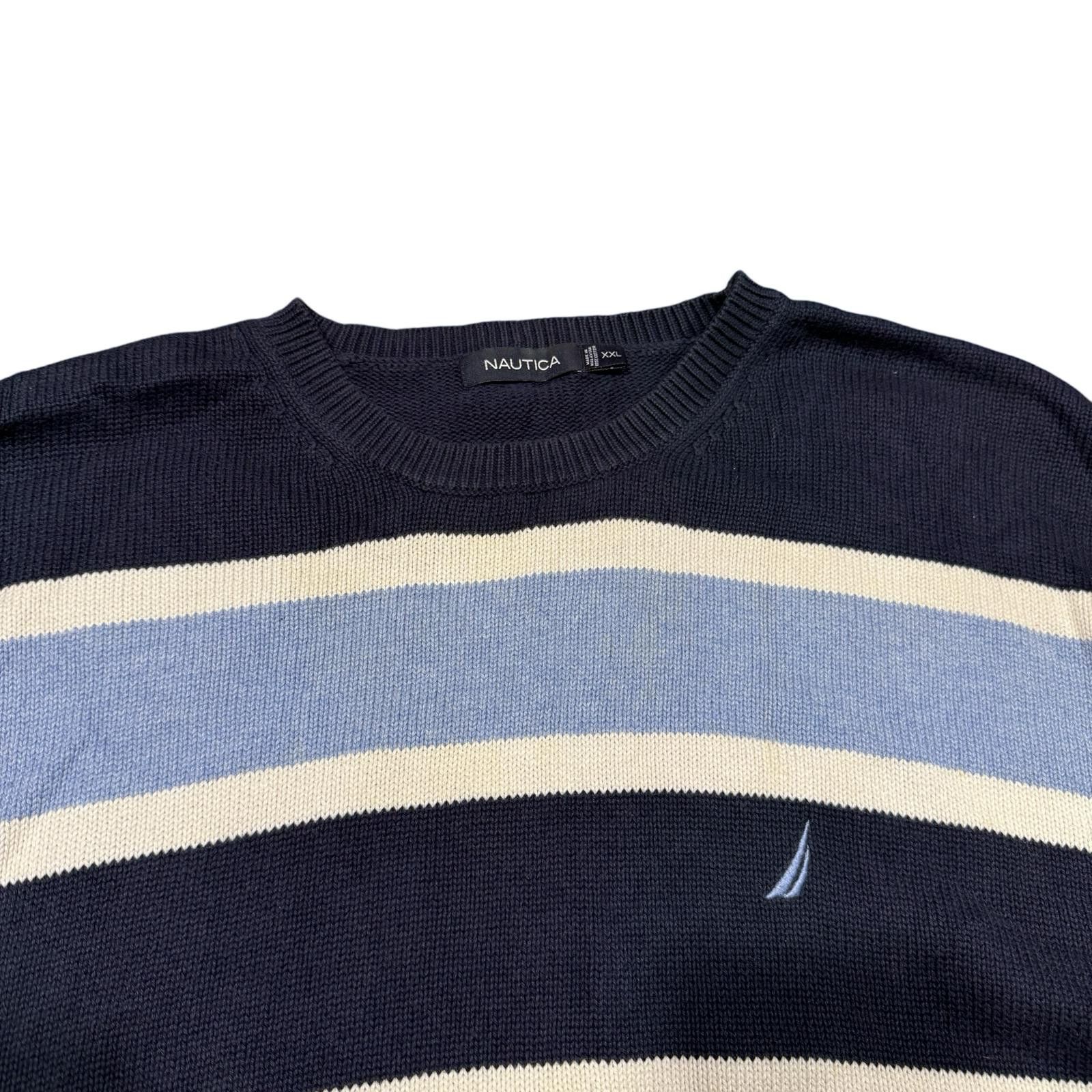 Nautica Nautica Striped Y2K Crewneck Sweater Size US XXL / EU 58 / 5 - 3 Thumbnail