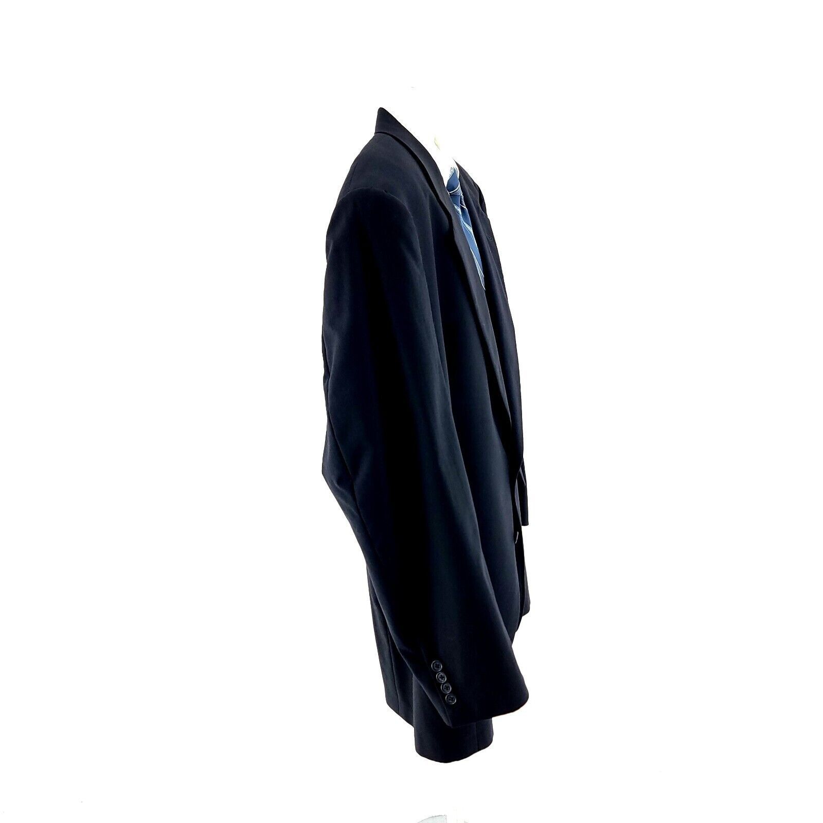 Hart Schaffner Marx Hart Schaffner Marx Wool Blue 2 Button Blazer Suit Jacket 48 Size 48L - 7 Thumbnail