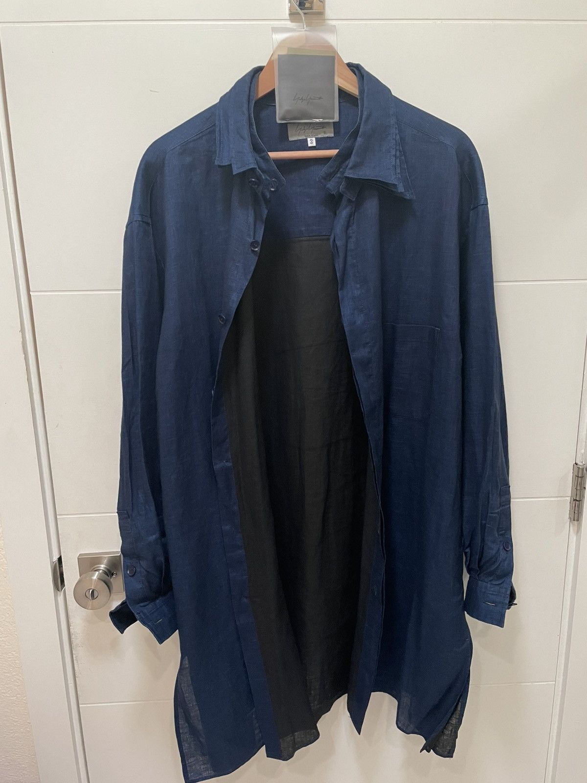 Yohji Yamamoto Yohji Yamamoto Pour Homme S/S 23 Spare Collar Long Shirt Size US L / EU 52-54 / 3 - 8 Thumbnail