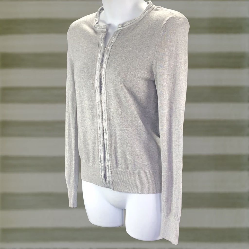 Banana Republic Banana Republic cardigan sweater XSP gray long sleeve hook front Y2K Grunge Boho Womens Size XS / US 0-2 / IT 36-38 - 1 Thumbnail