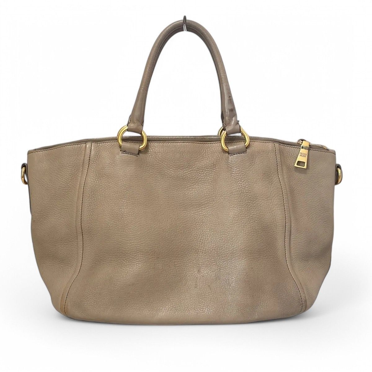 Prada Prada - Deer Leather Handbag Shoulder Bag Gold Hardware Size ONE SIZE - 5 Thumbnail