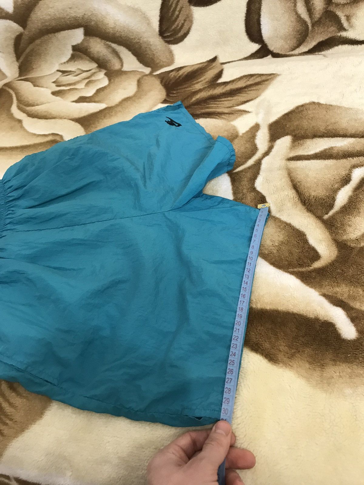 Nike × Vintage 🔥 80s Nike Nylon Vintage Shorts Swimwear Big Logo Y2K Drill Size US 32 / EU 48 - 7 Thumbnail