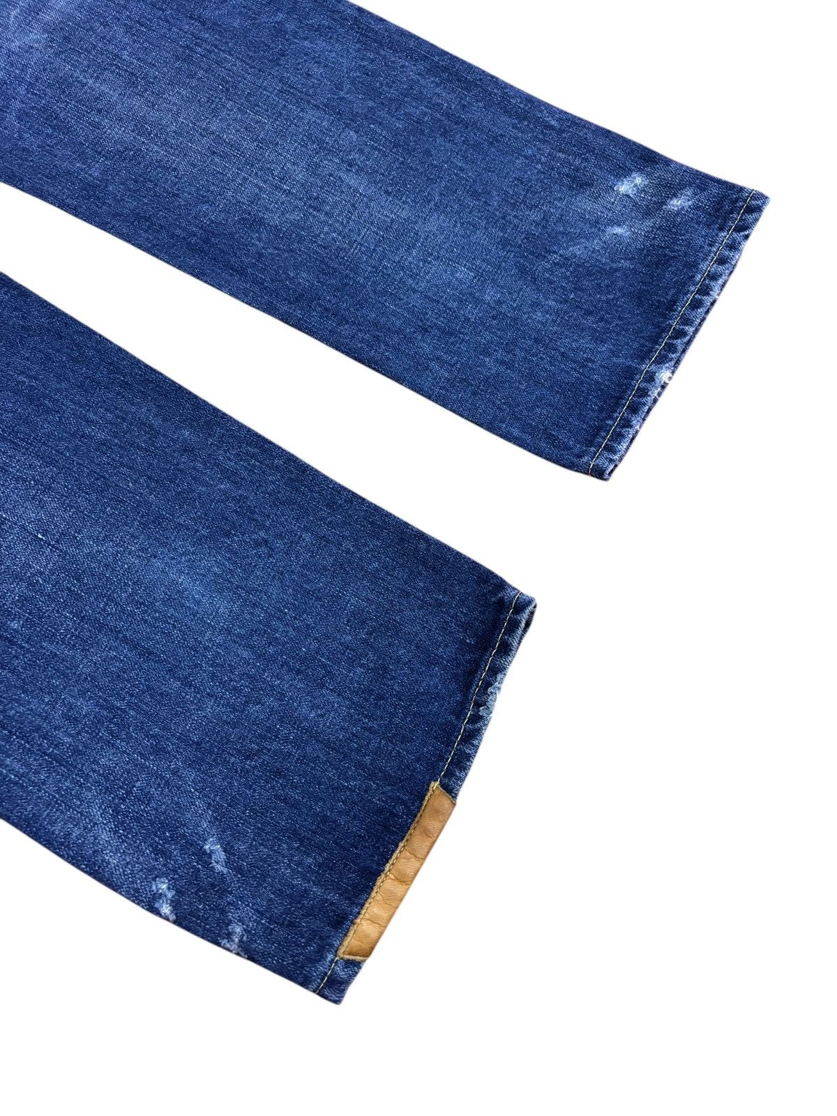 Journal Standard × Leather × Seditionaries Vintage Journal Standard Leather Buckle Faded Washed Jeans Size US 32 / EU 48 - 6 Thumbnail