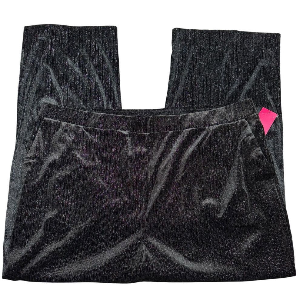 Vince Camuto NWT New Vince Camuto Velour Black With Silver Stripes Pants Size 42" / US 20 - 2 Thumbnail