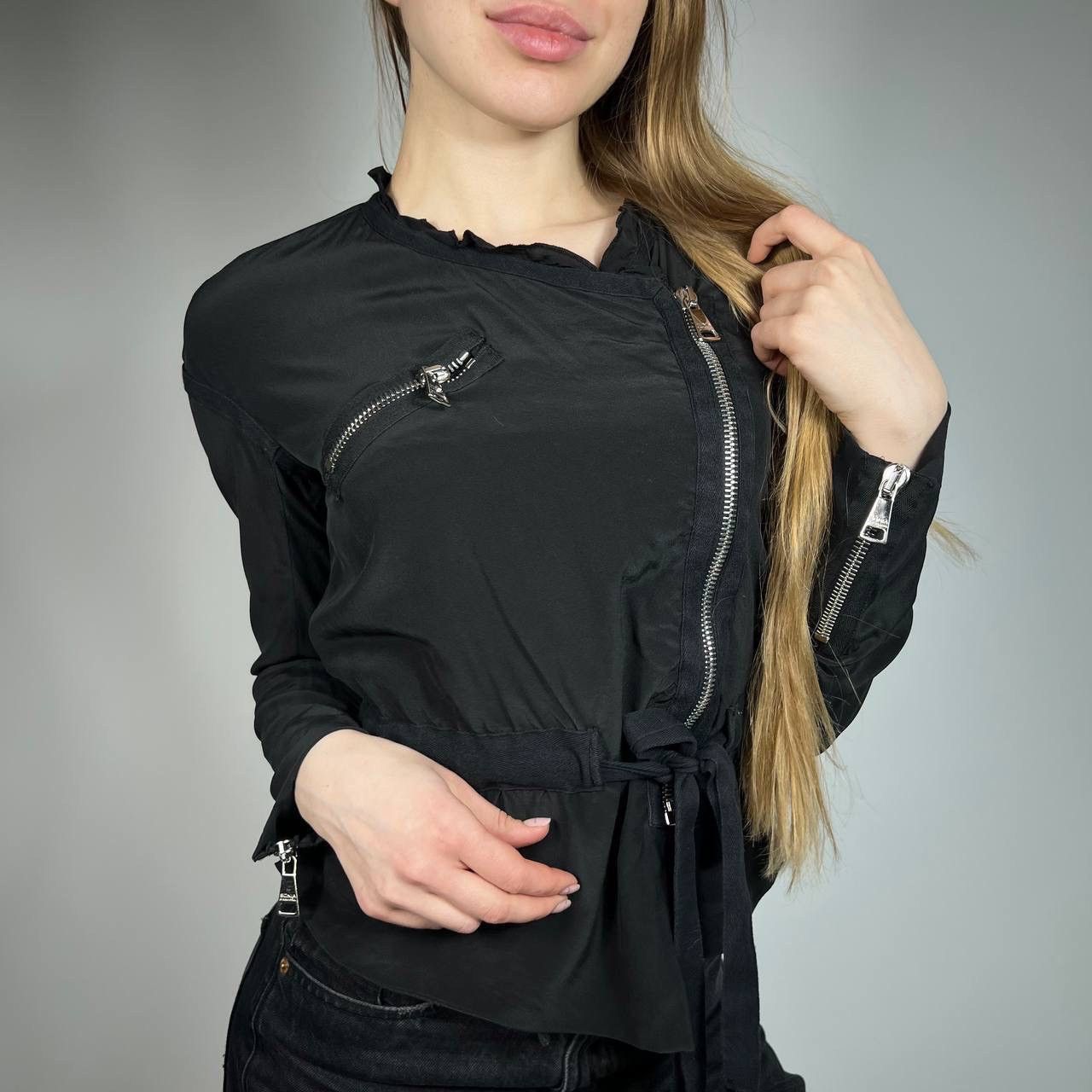 Sonia Rykiel Sonia Rykiel Luxury Side Zip Up Designer Blouse Shirt Size M / US 6-8 / IT 42-44 - 2 Thumbnail