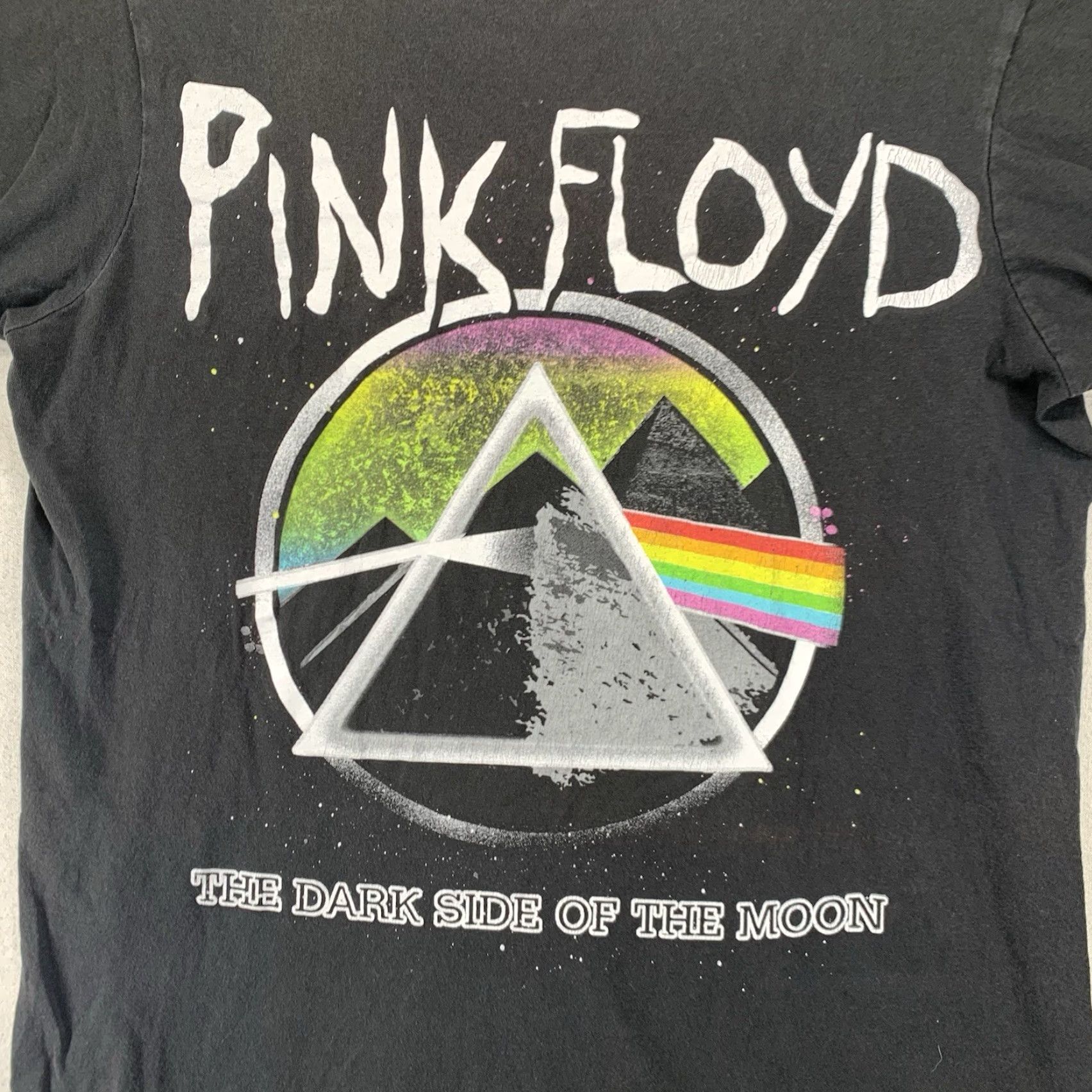 Vintage Pink Floyd Graphic T-Shirt Women's Medium Black 70s Music Rock Cap Sleeve Size M / US 6-8 / IT 42-44 - 2 Thumbnail
