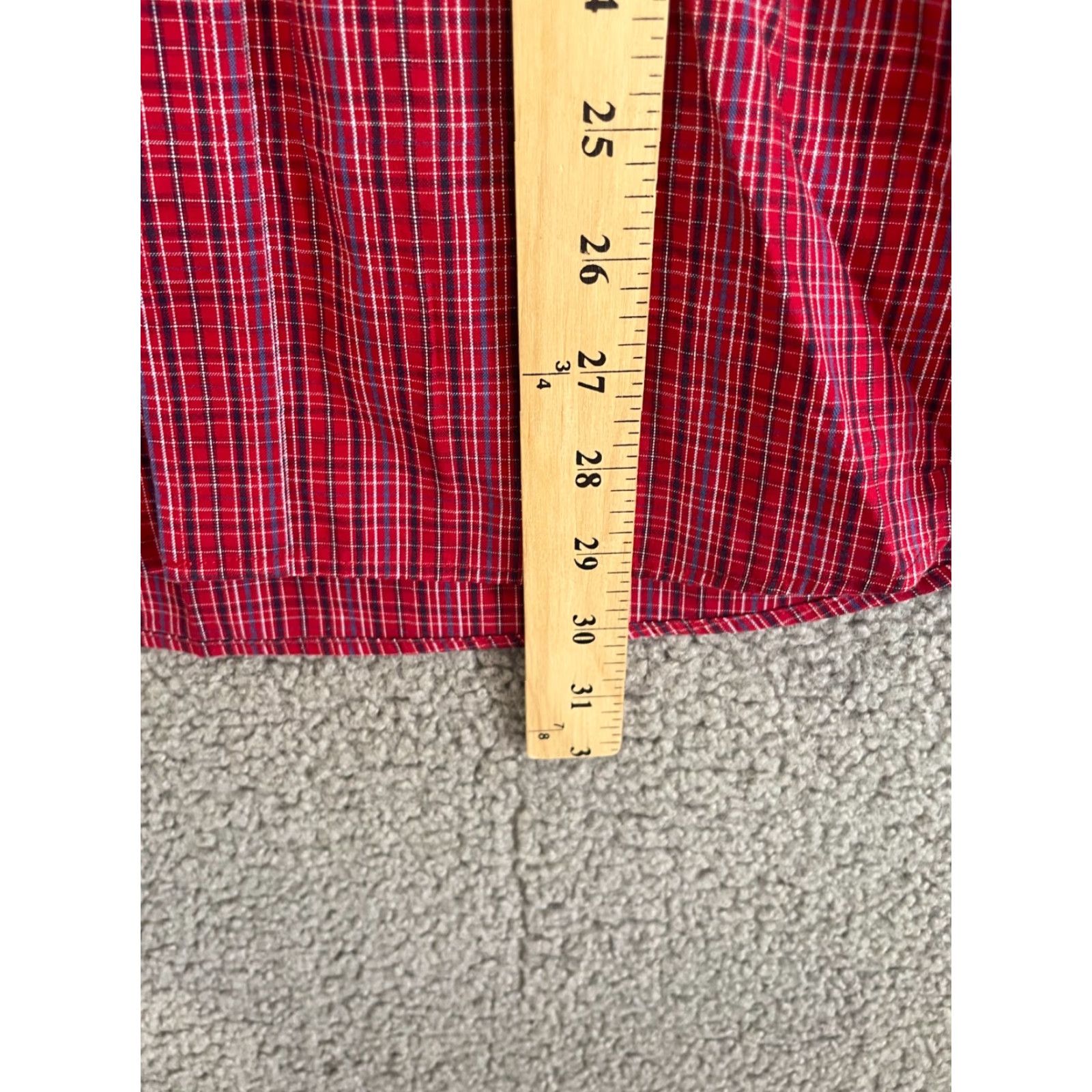 Roundtree & Yorke Roundtree & Yorke Shirt Mens Large Red Button Down Plaid Cotton Casual Size US L / EU 52-54 / 3 - 4 Thumbnail