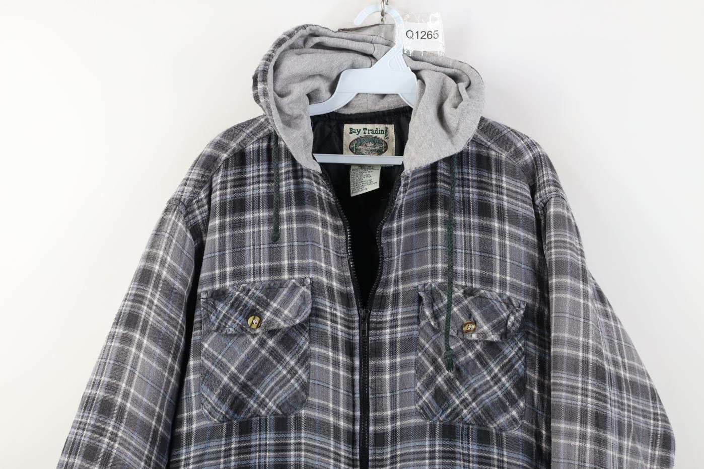 Vintage Vintage 90s Streetwear Quilted Flannel Hooded Shirt Jacket Size US M / EU 48-50 / 2 - 2 Thumbnail