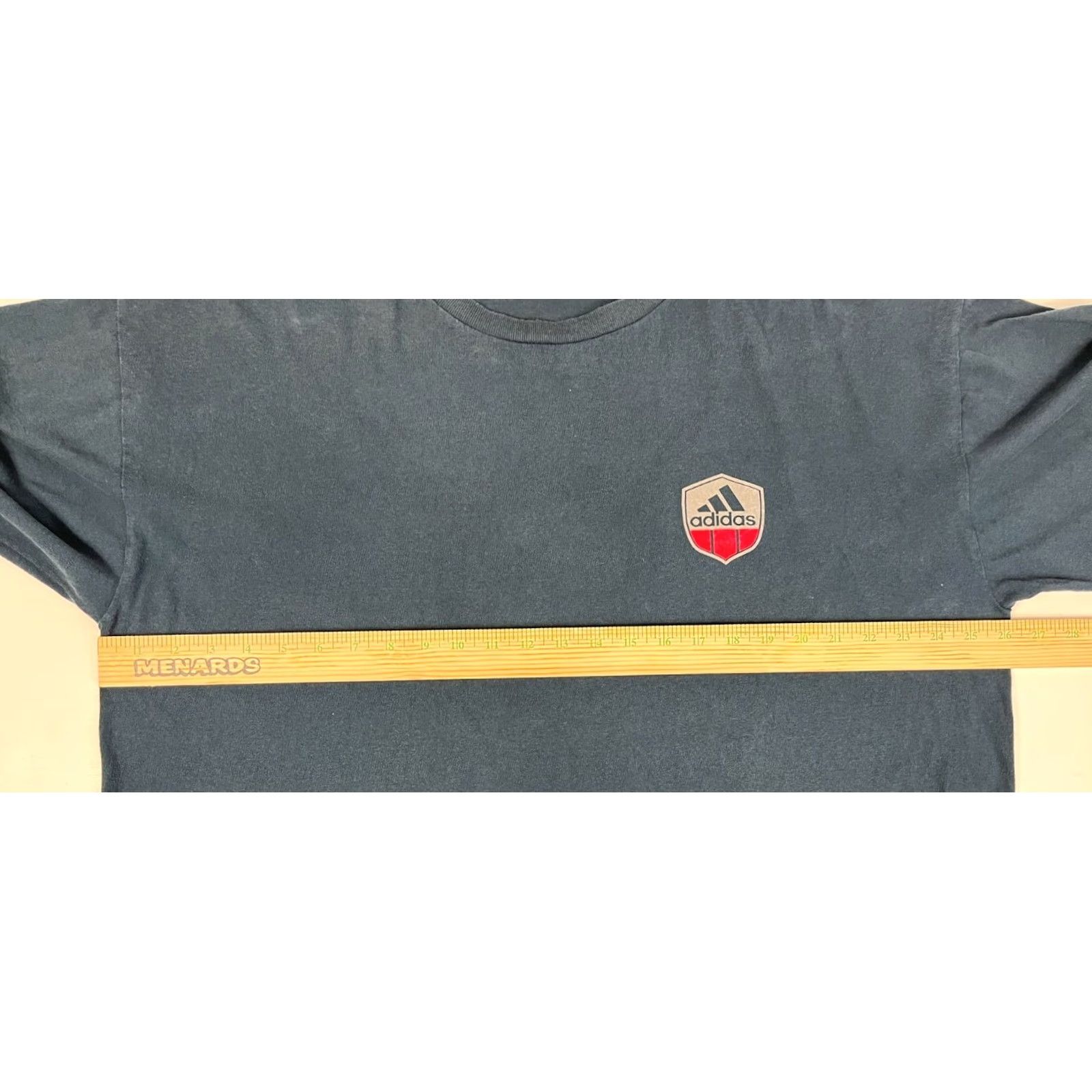 Adidas VINTAGE Adidas T-Shirt Men’s 90s Double-Sided Made in USA XL Navy Blue Cotton Logo Crew Neck Short Sleeve Size US XL / EU 56 / 4 - 8 Thumbnail