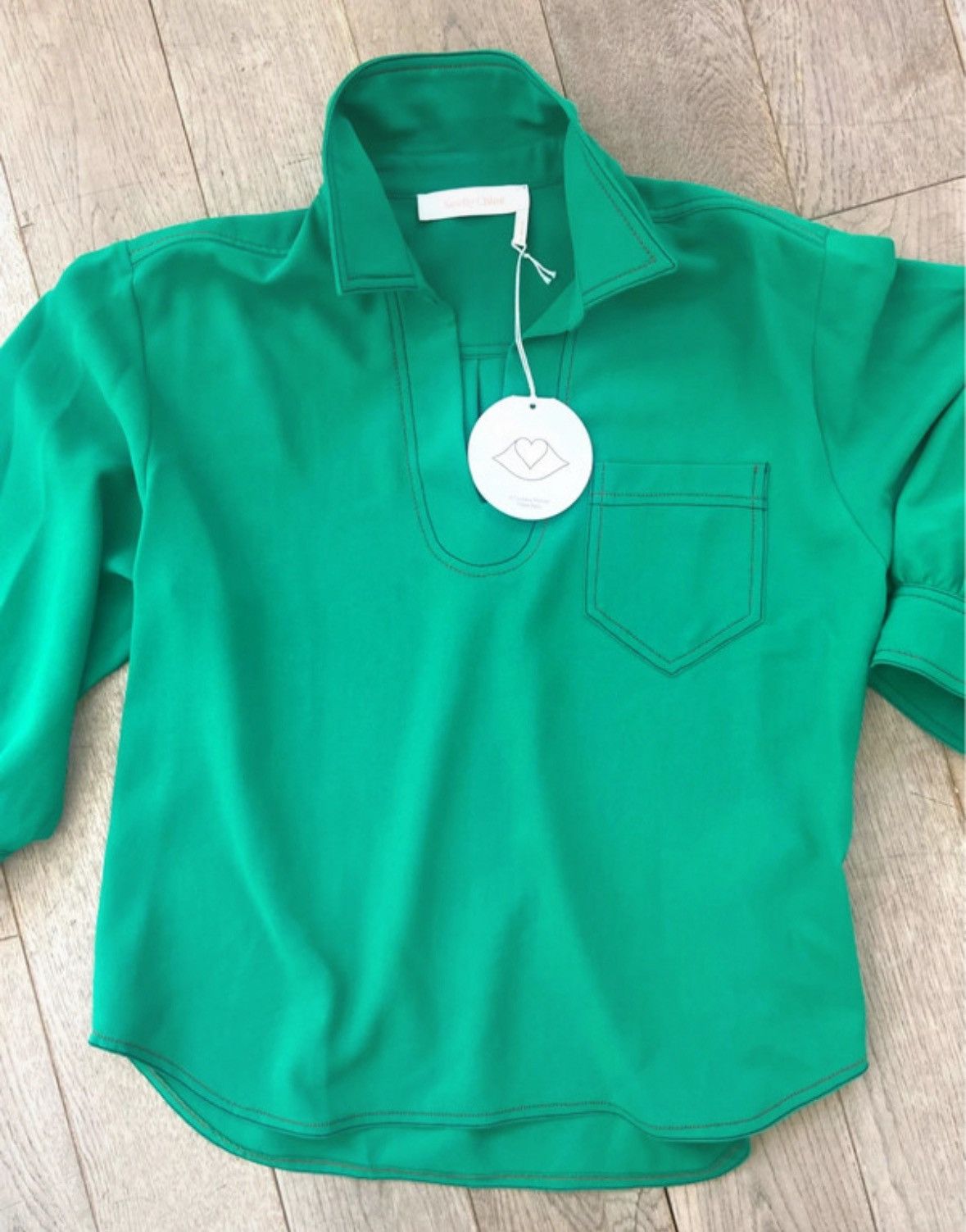 See by Chloe See by Chloé Blouse – Apple Green – New with Tags Size M / US 6-8 / IT 42-44 - 13 Thumbnail