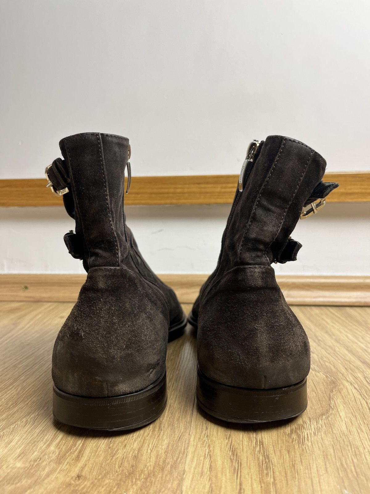 Japanese Brand Cesare Paciotti Men’s Brown Suede Strap Ankle Boots Size US 10 / EU 43 - 2 Thumbnail