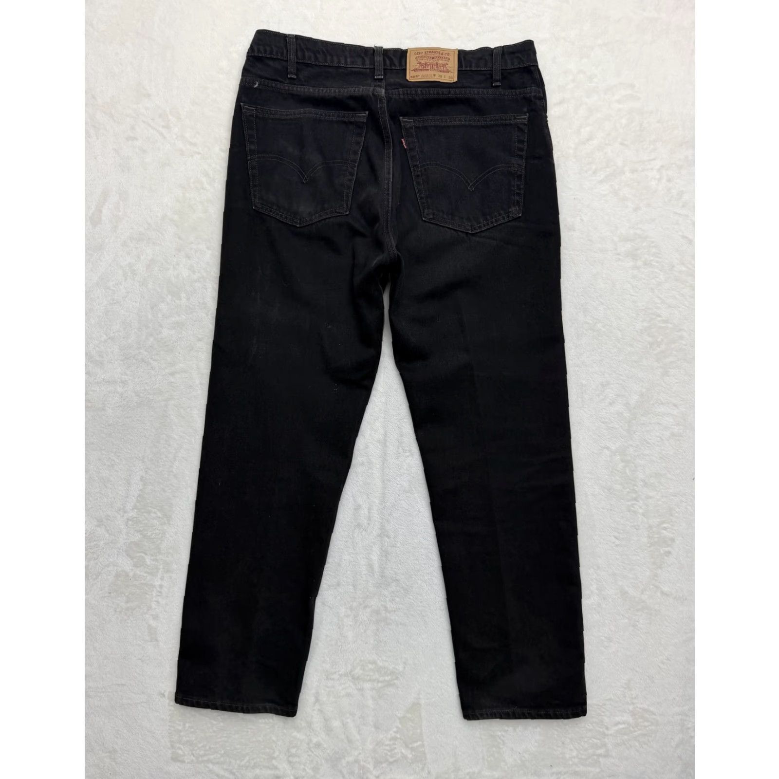 Levi's VINTAGE Levi's 505 Jeans Mens 38x30 Regular Fit Straight Leg Denim Dark Wash Jeans Size US 38 / EU 54 - 7 Thumbnail