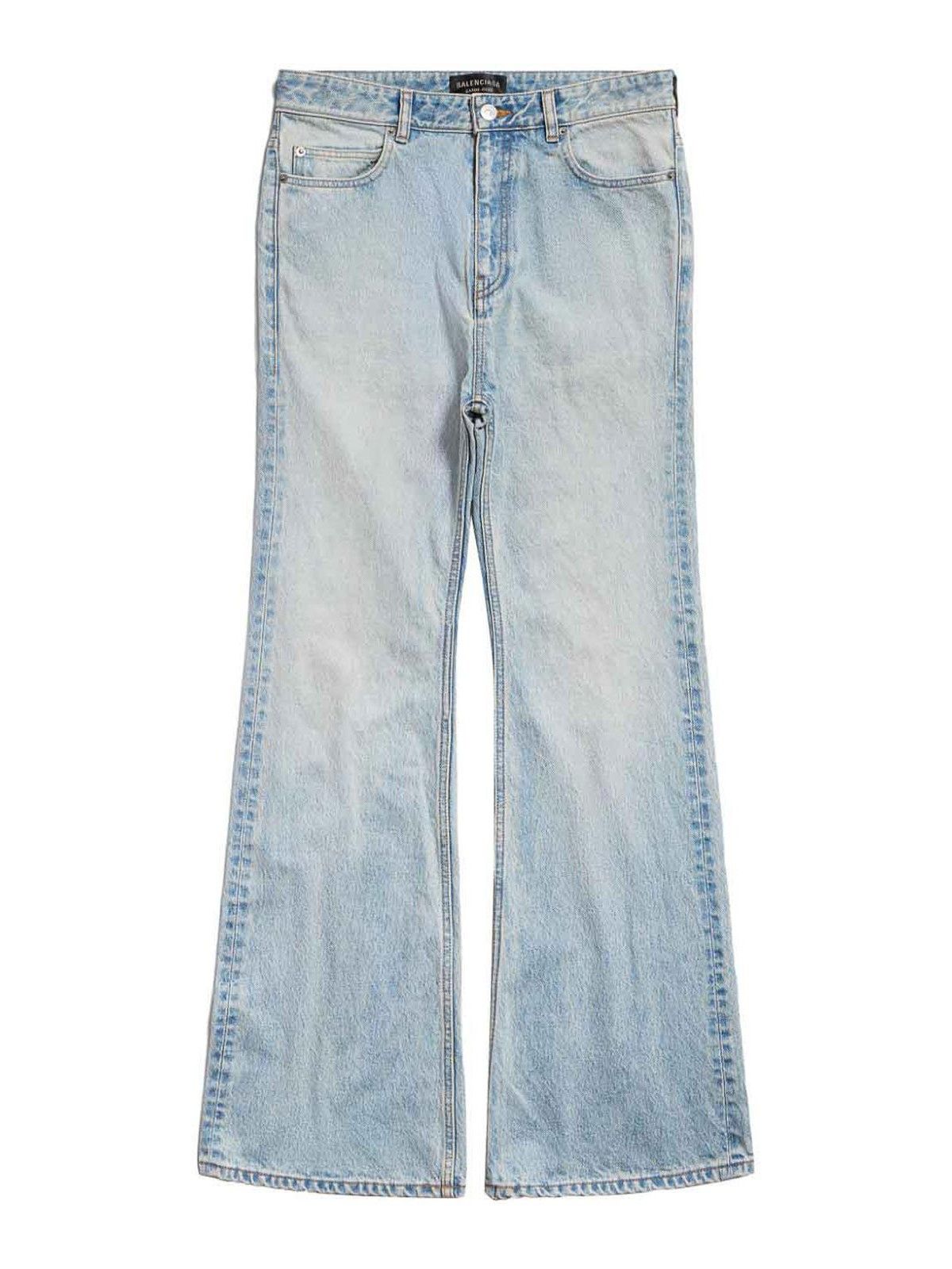 Balenciaga o1srvl11e0925 Flared Pants in Blue Size 33" - 1 Thumbnail