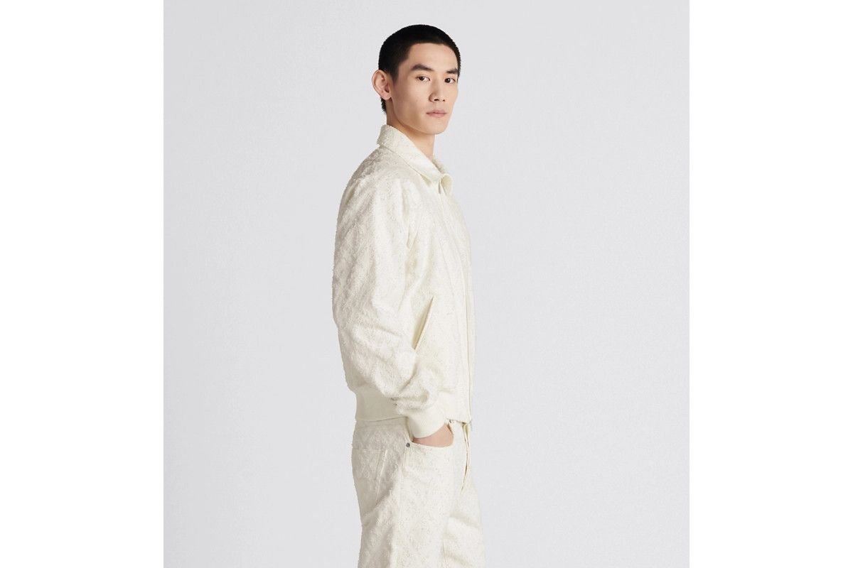 o1w1db11024 Zipped Bomber Jacket in White