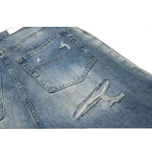 Japanese Brand Vintage Frayed Hole Baggy Jeans Size US 34 / EU 50 - 3 Thumbnail