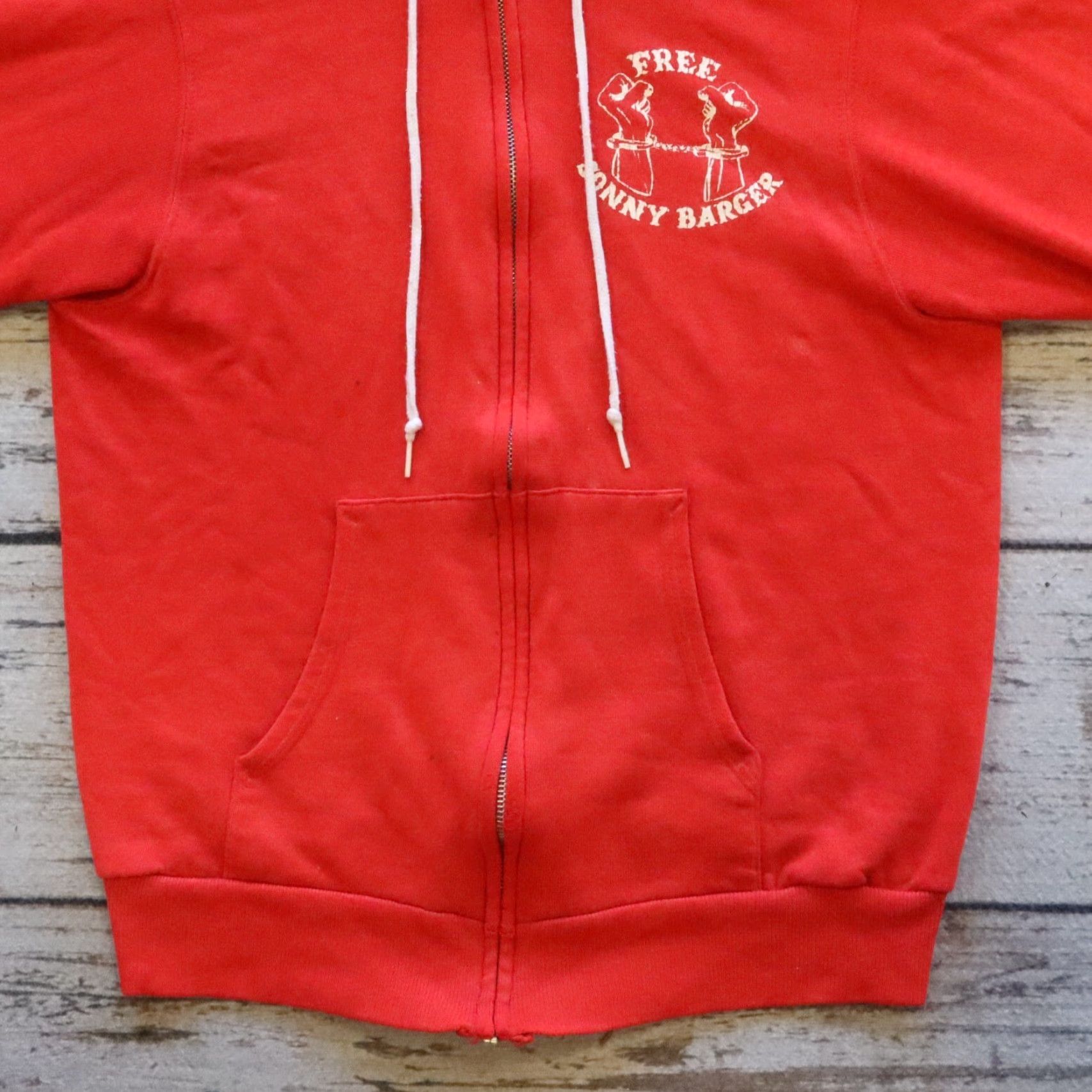 Hanes Vintage Hells Angel Zip Up Hoodie Sweatshirt Size S Red Men's Hanes Cotton Full Zip Swing Free Sonny Barger Era 70s 80s Style Mens Size US S / EU 44-46 / 1 - 3 Thumbnail